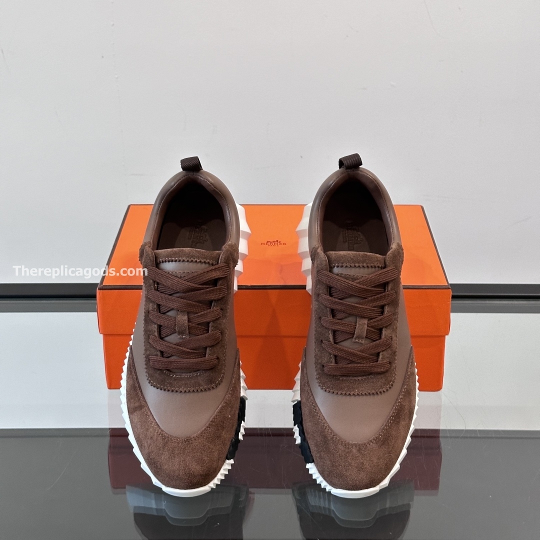 BOUNCING SNEAKERS IN BROWN - H269