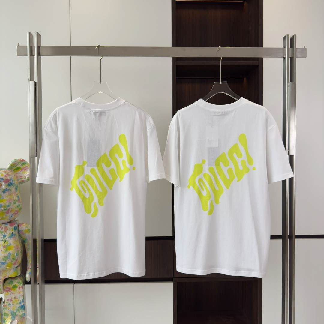 COTTON JERSEY T-SHIRT WITH GUCCI LOGO IN WHITE - TP613