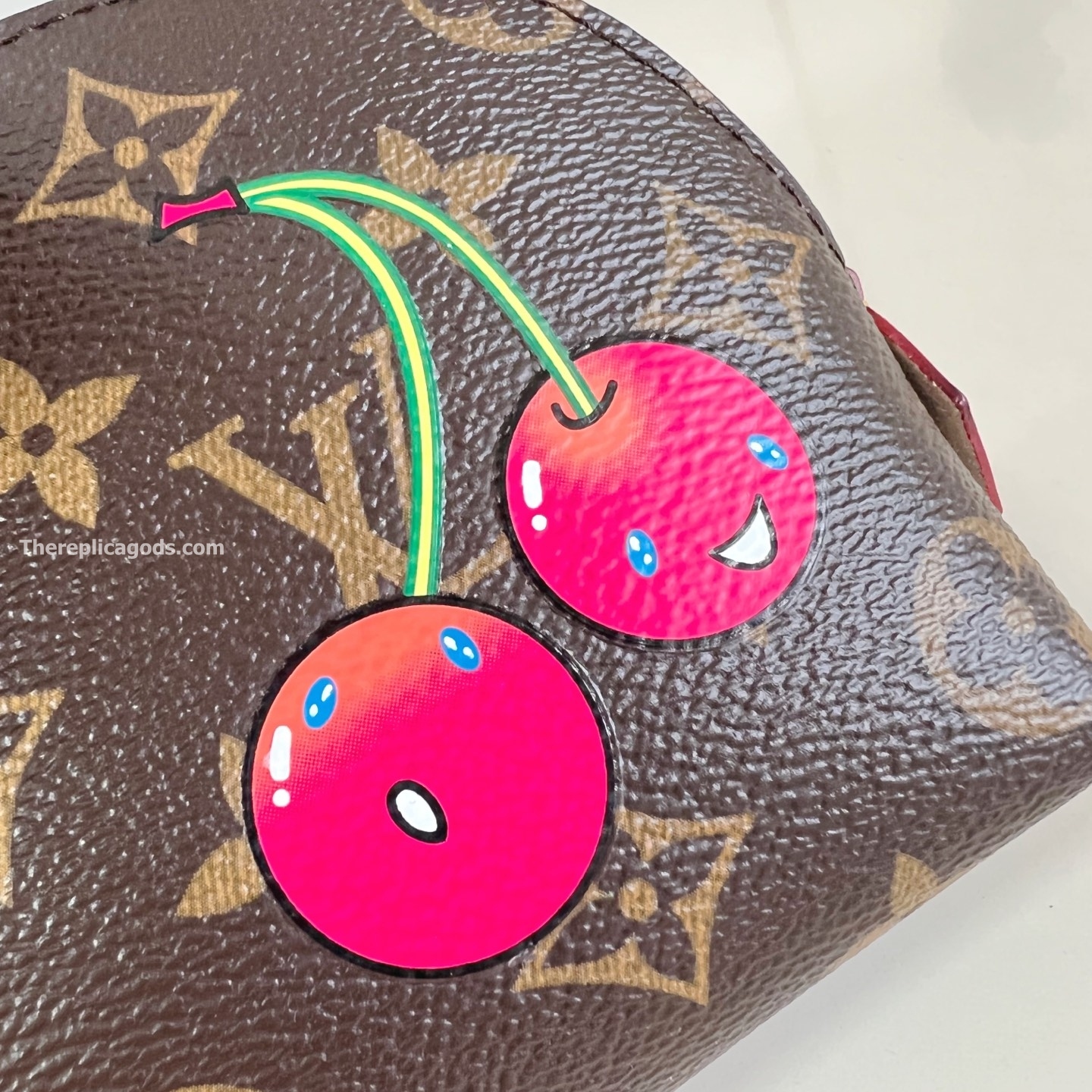 x TAKASHI MURAKAMI COSMETIC POUCH PM BAG BROWN MONOGRAM CANVAS M13766