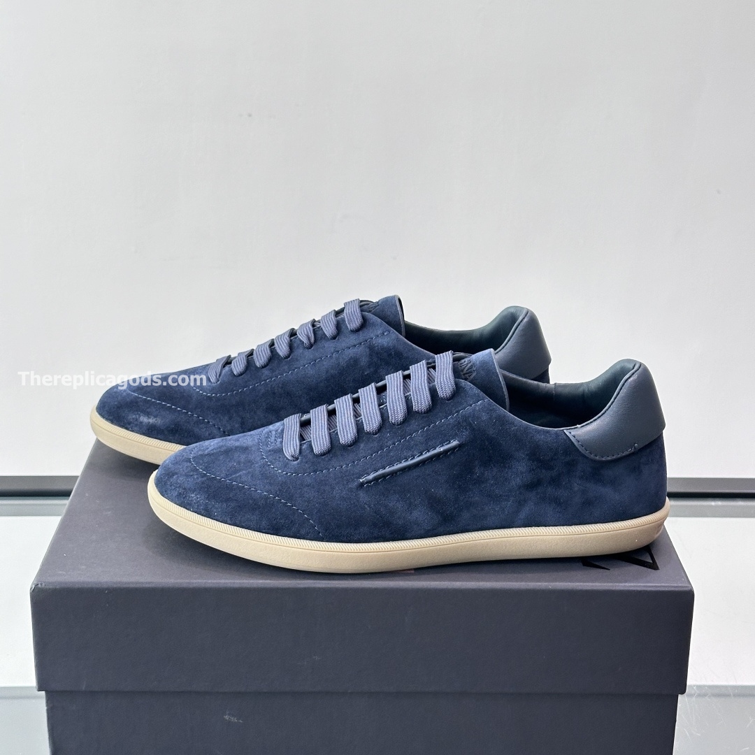 232 SUEDE SNEAKERS BLUE LEATHER, photo 4