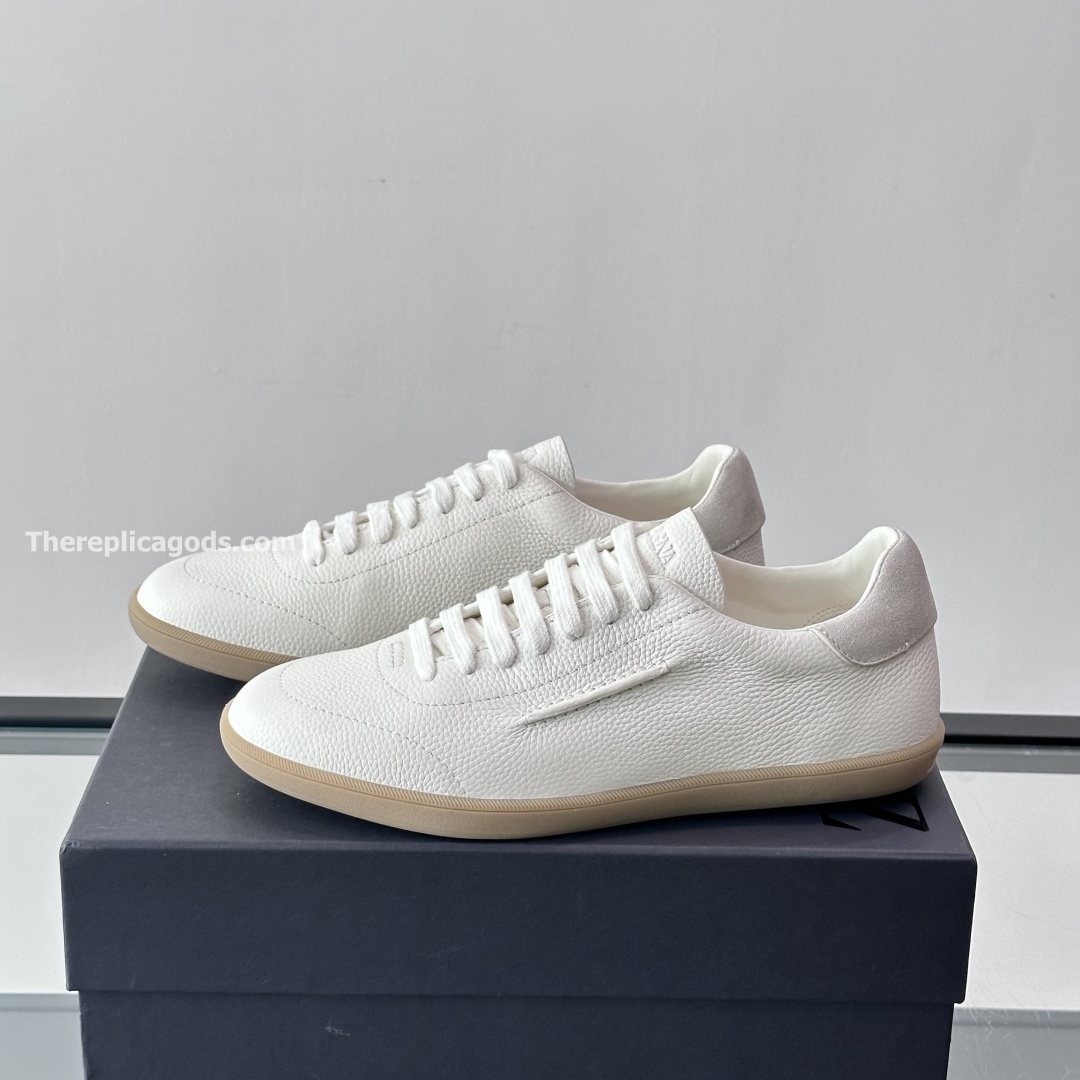 232 LOW-TOP SNEAKERS WHITE GRAINED LEATHER, photo 4