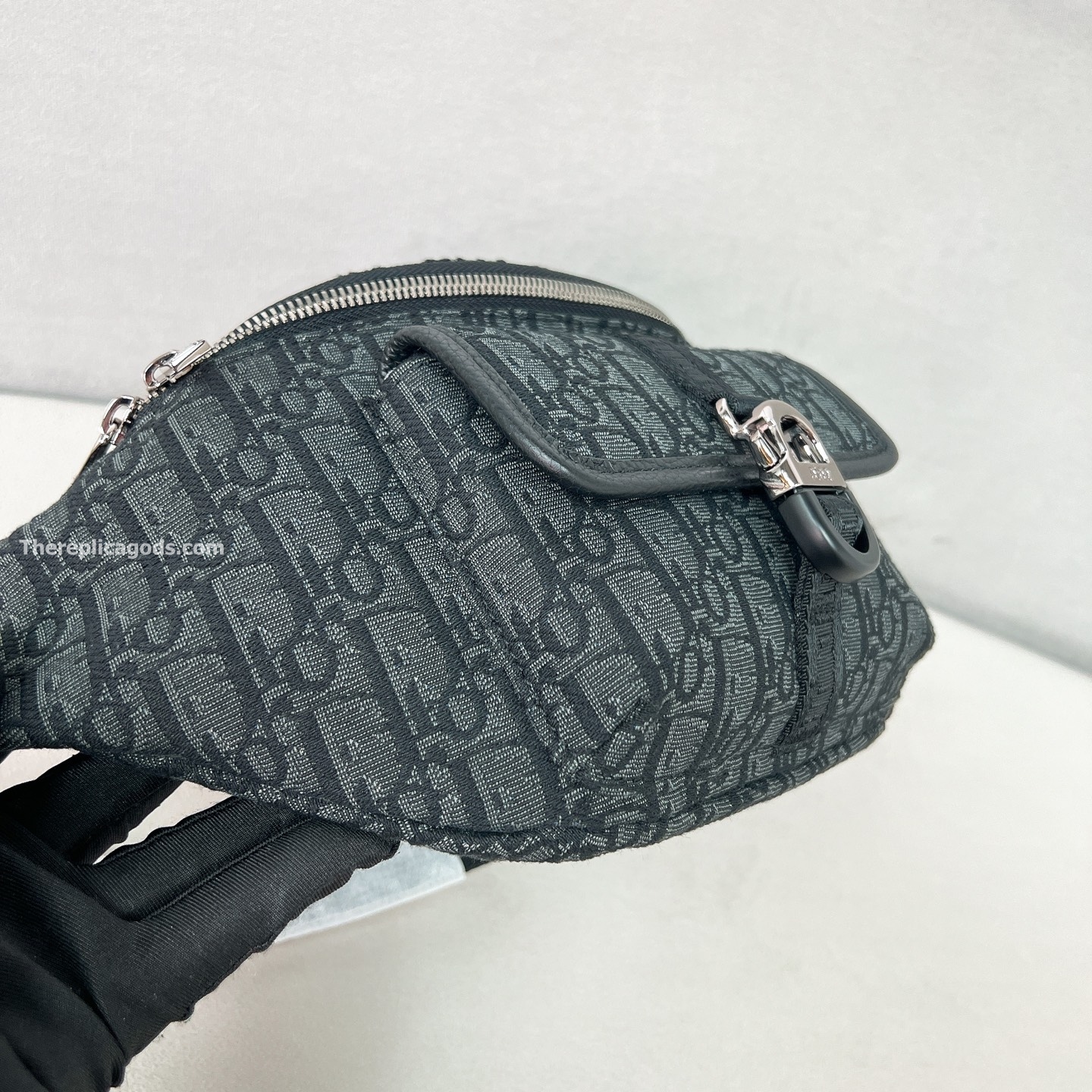 8 BELT BAG BLACK OBLIQUE JACQUARD