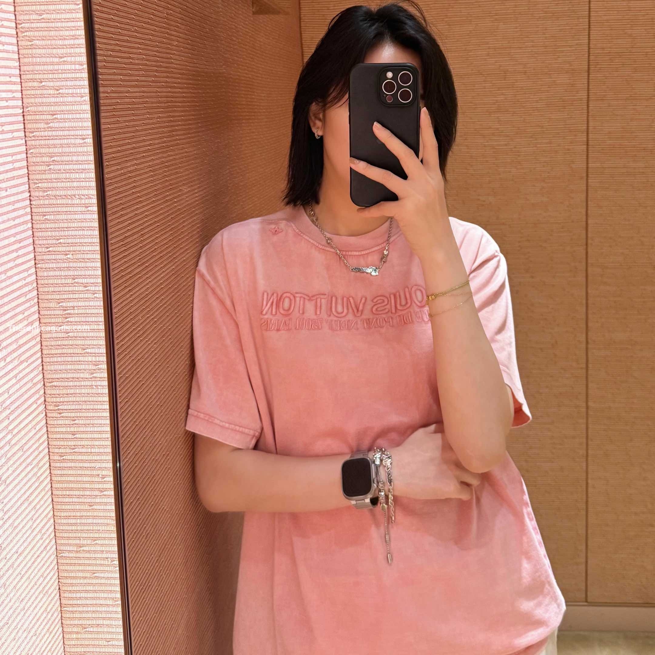 WASHED RIBBED T-SHIRT IN PINK - TP631