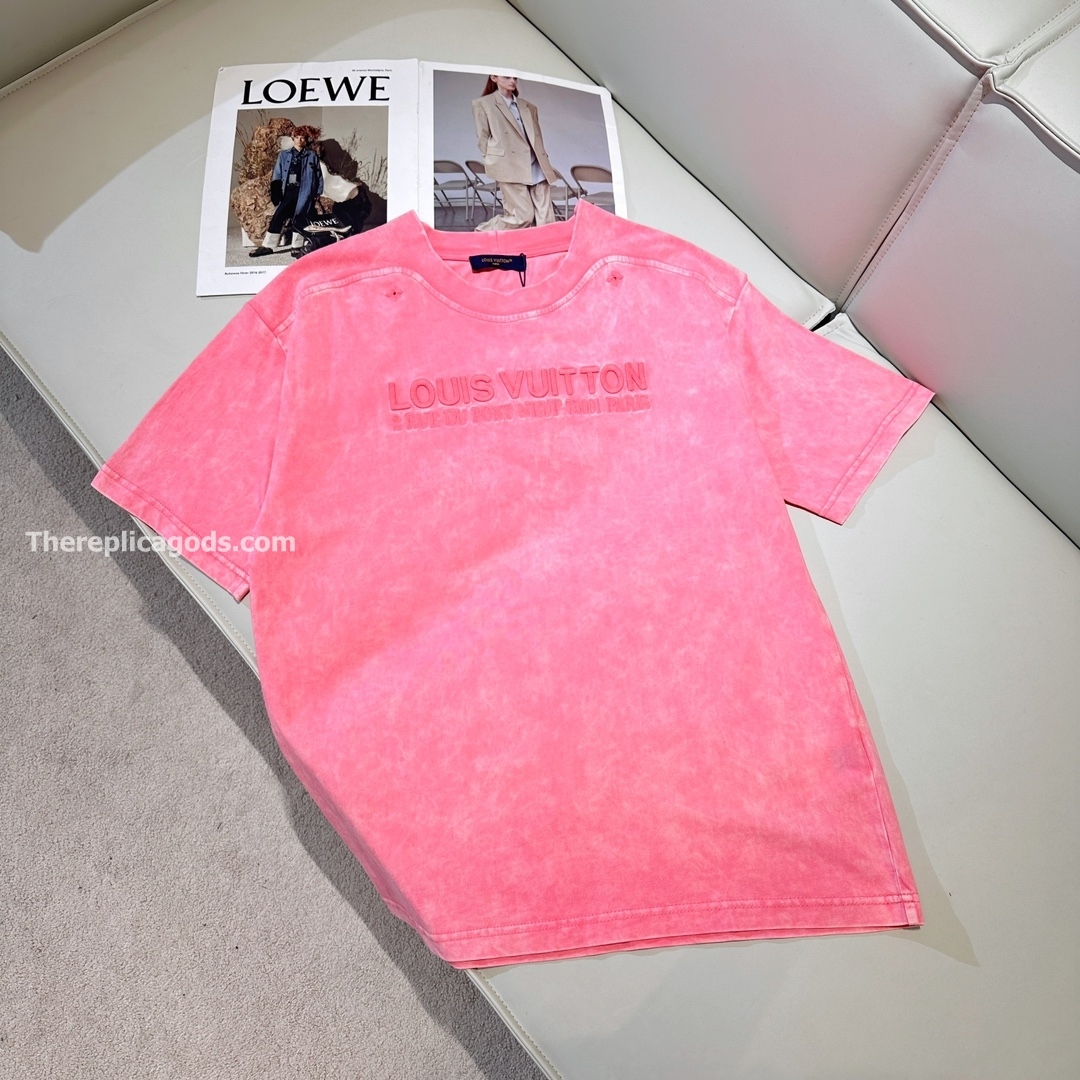 WASHED RIBBED T-SHIRT IN PINK - TP631