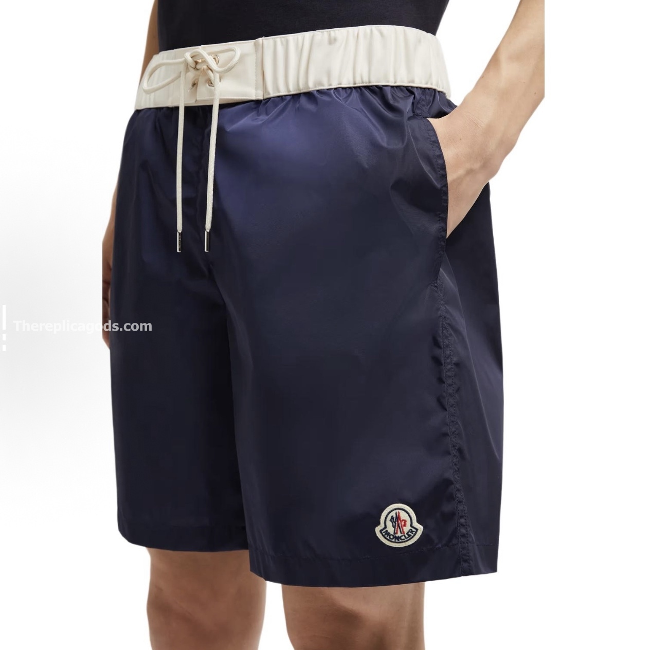 LOGO PATCH SWIM SHORTS IN BLUE - TP628