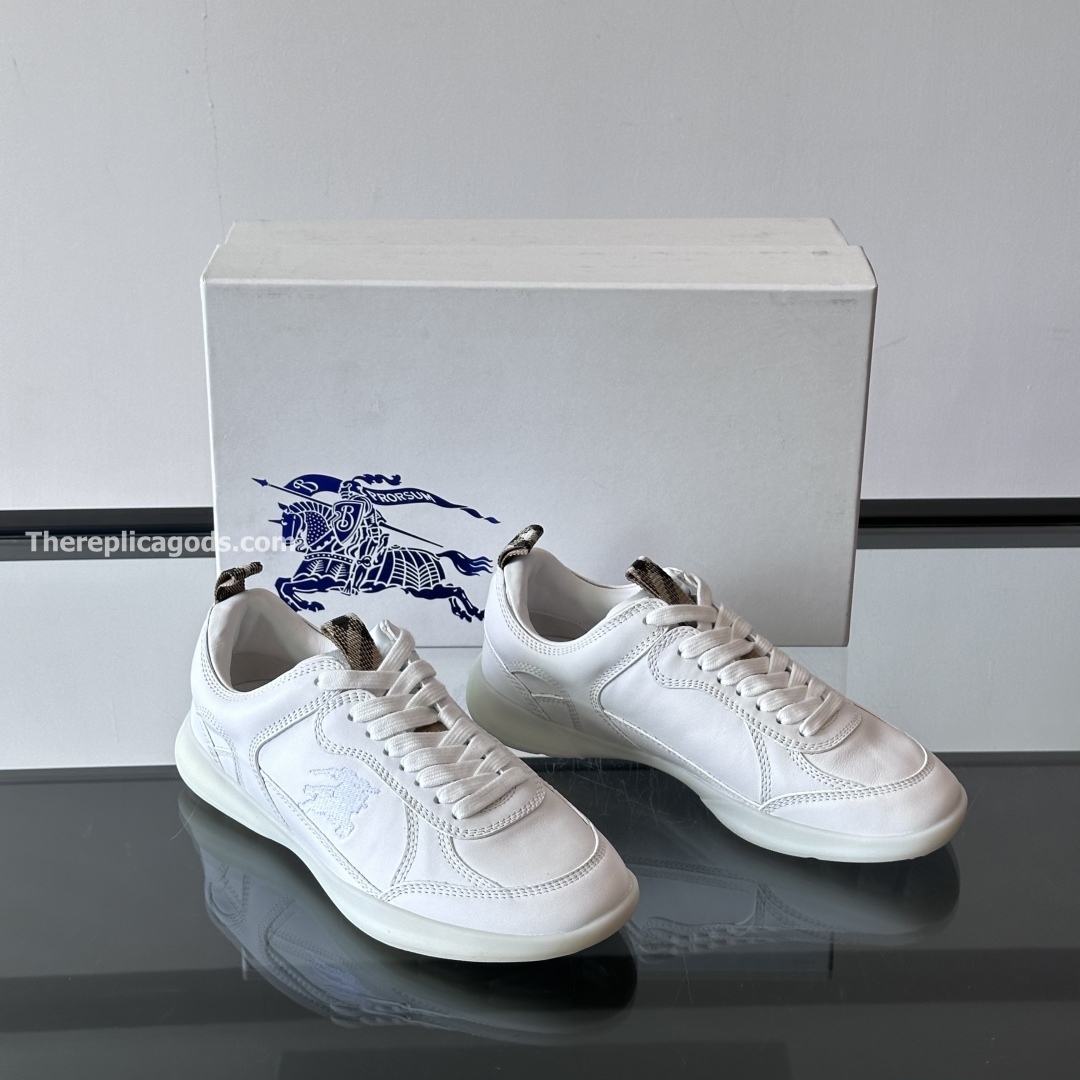 LEATHER MATRIX SNEAKERS IN WHITE - BBR133