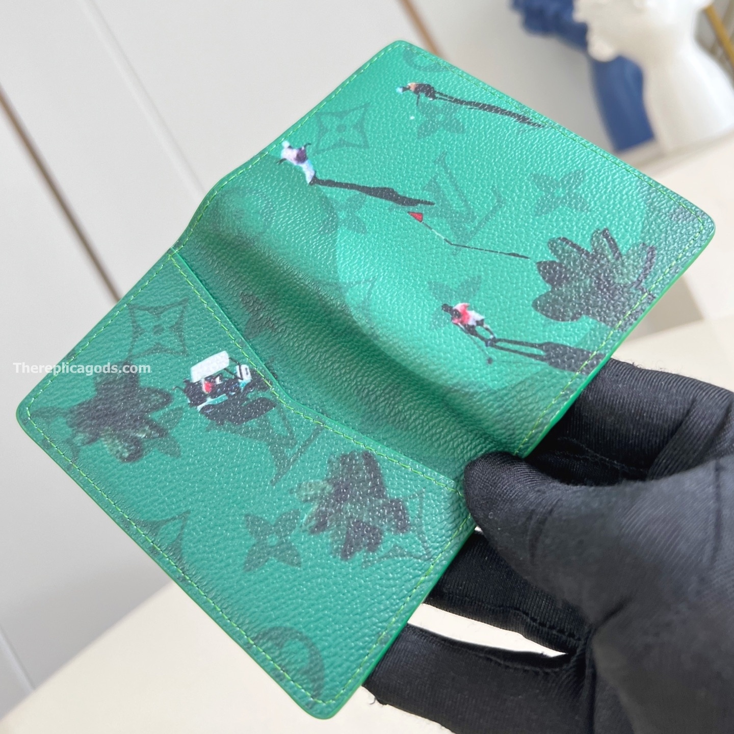 POCKET ORGANIZER GOLF GREEN MONOGRAM CANVAS M14880