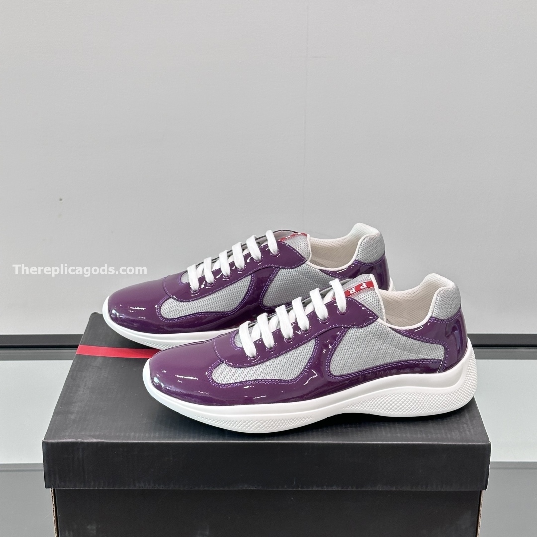 AMERICA'S CUP SNEAKERS IN WHITE AND PURPLE - PD225