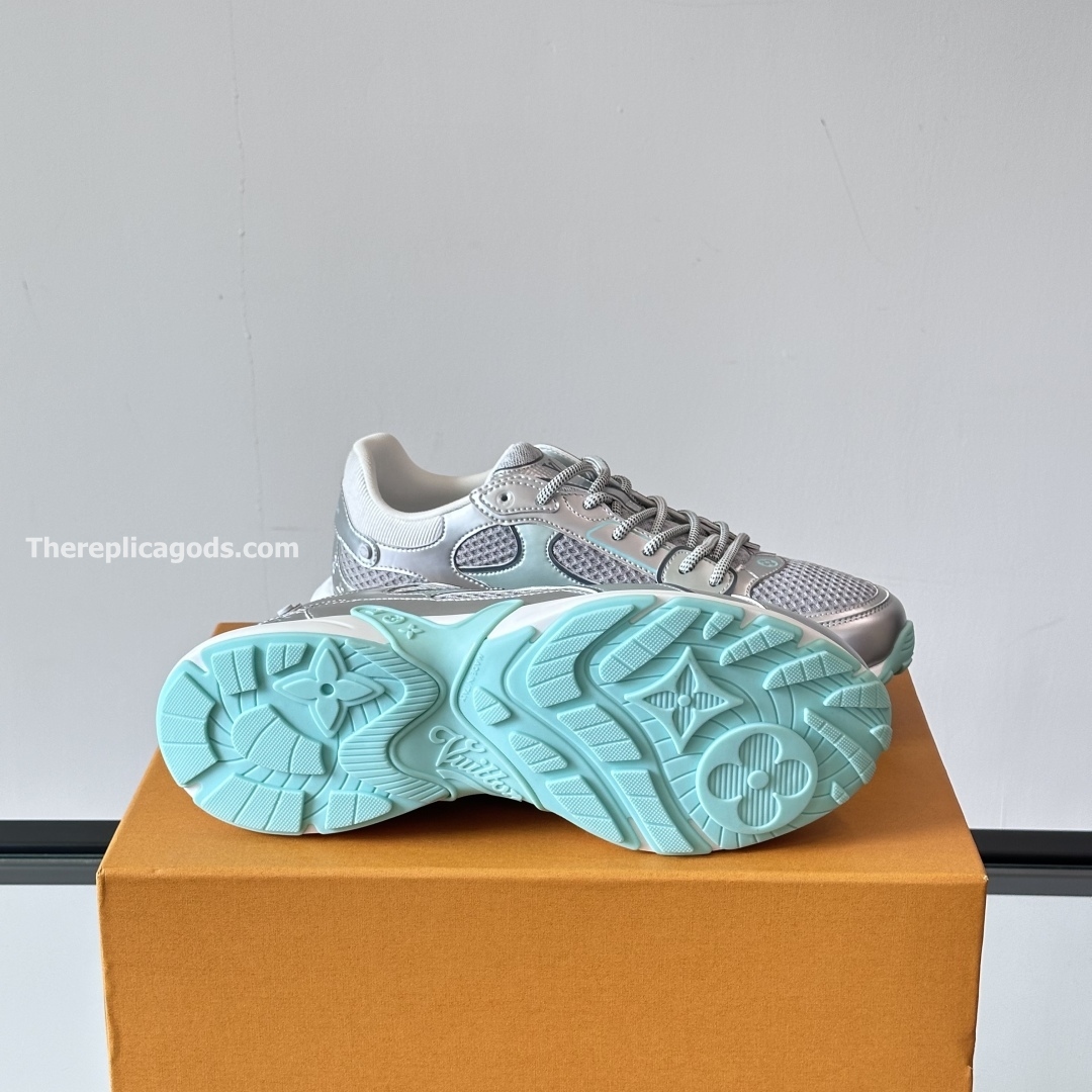 OLYMPIA SNEAKERS IN GREY AND GREEN - LV951