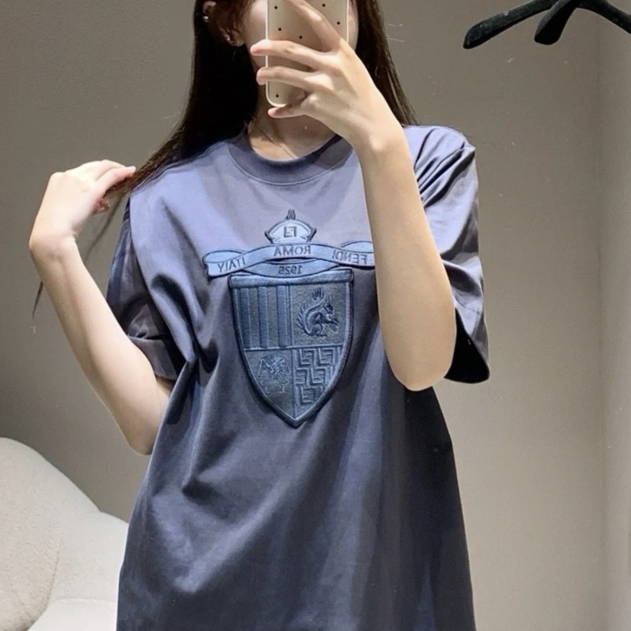COTTON T-SHIRT IN BLUE - TP575