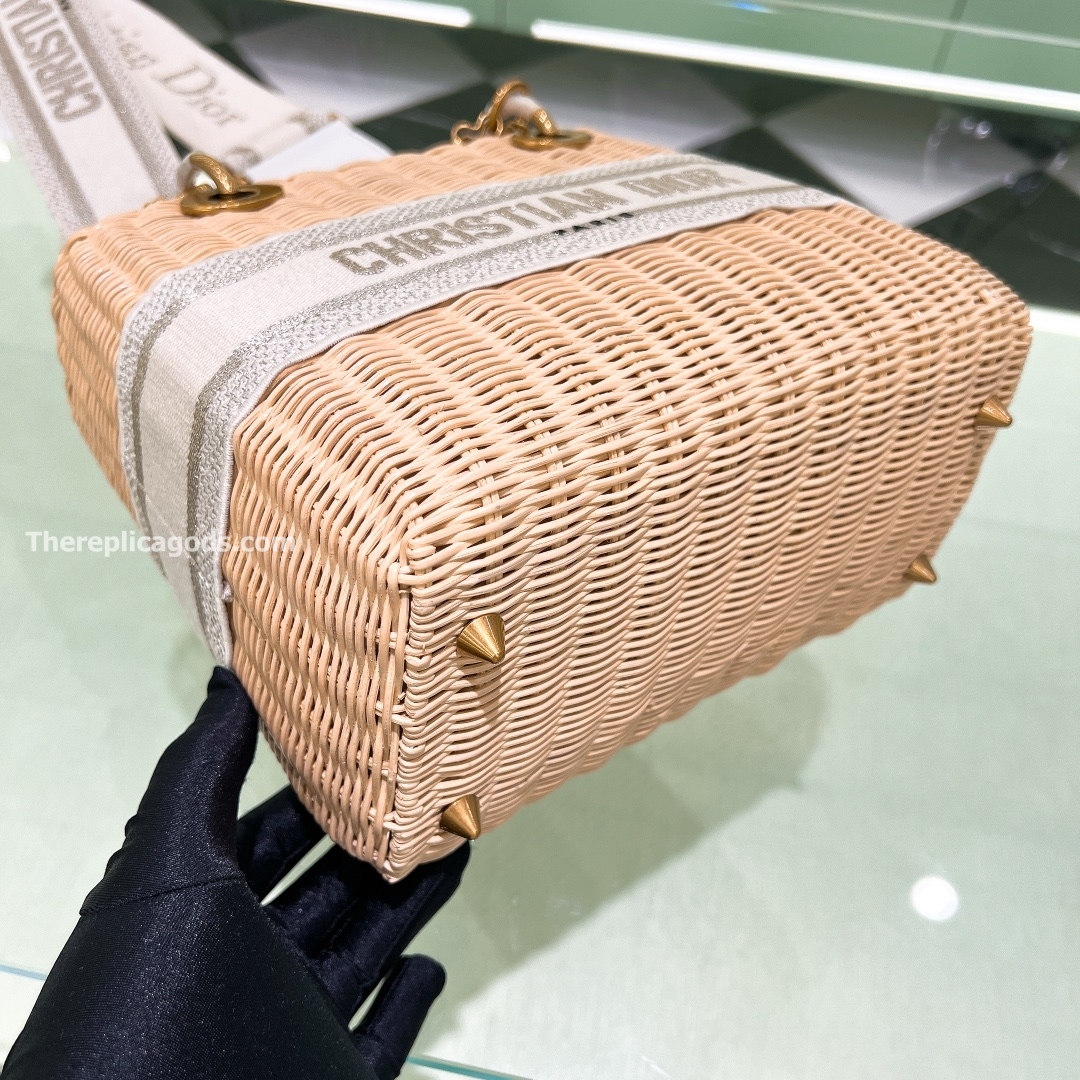 MEDIUM LADY BAG WICKER OBLIQUE CANVAS