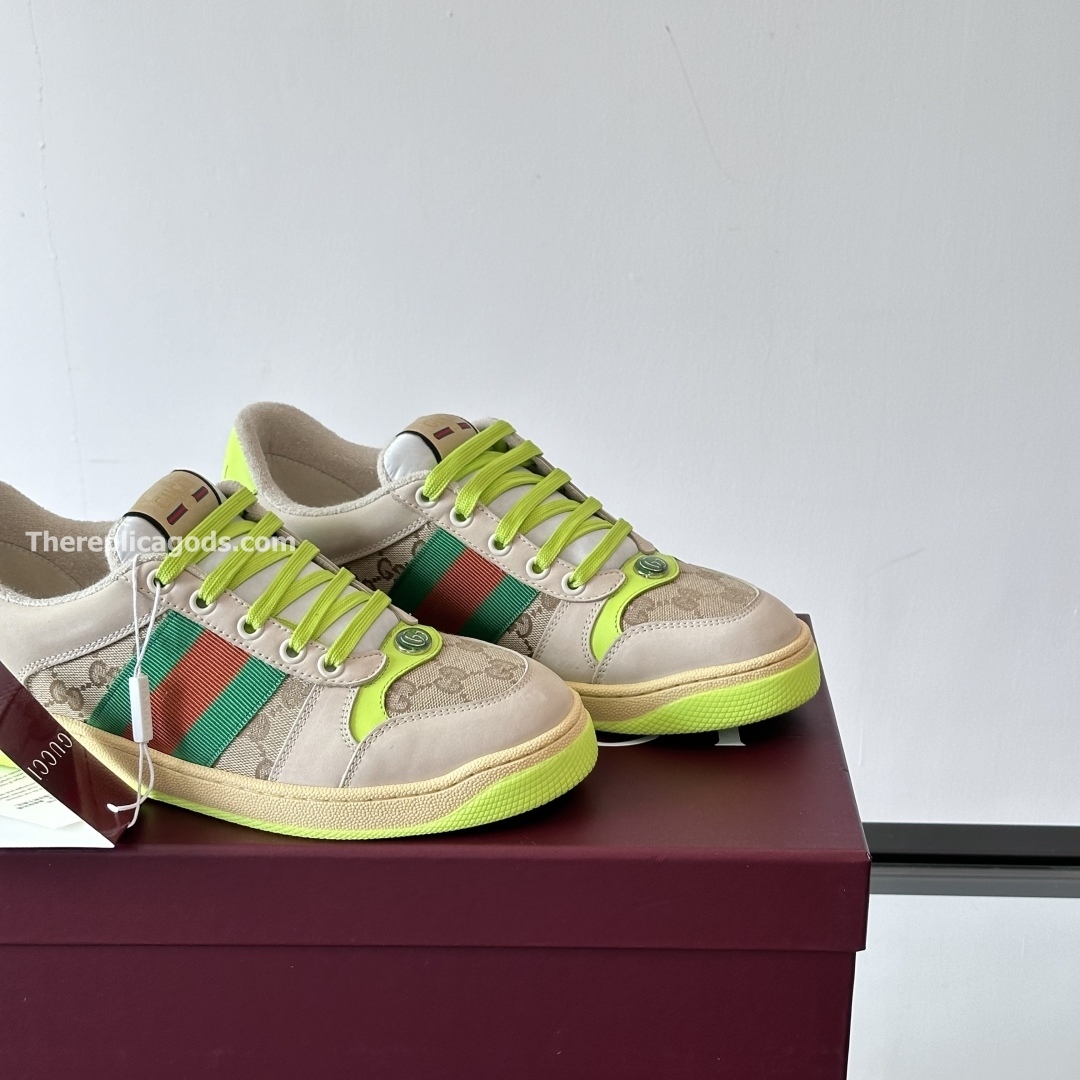 MEN'S SCREENER SNEAKERS IN BROWN AND GREEN - GC488