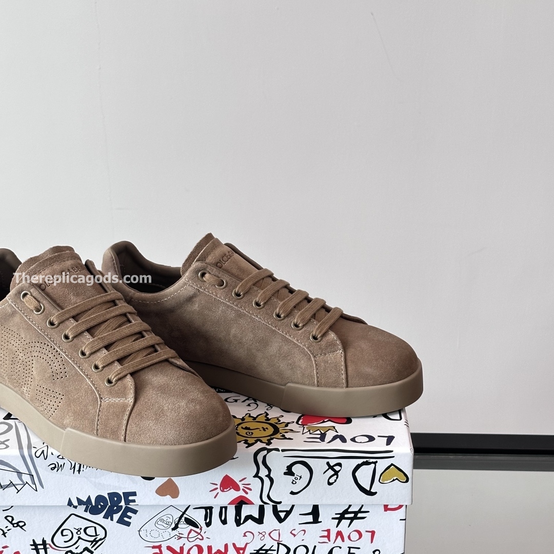 PORTOFINO LEATHER SNEAKERS IN BEIGE - GD242