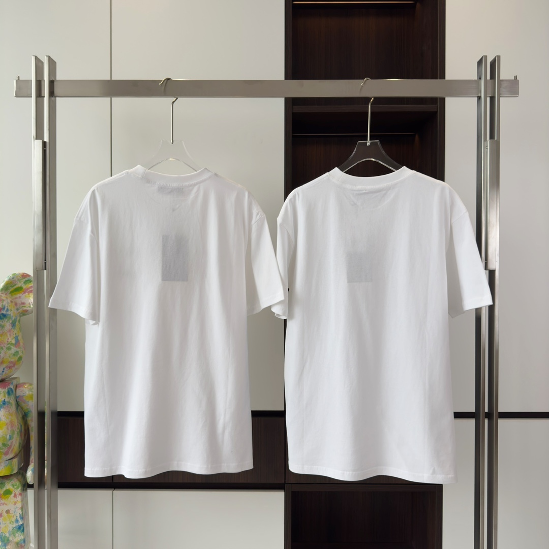 EMBROIDERED COTTON JERSEY T-SHIRT IN WHITE - TP615