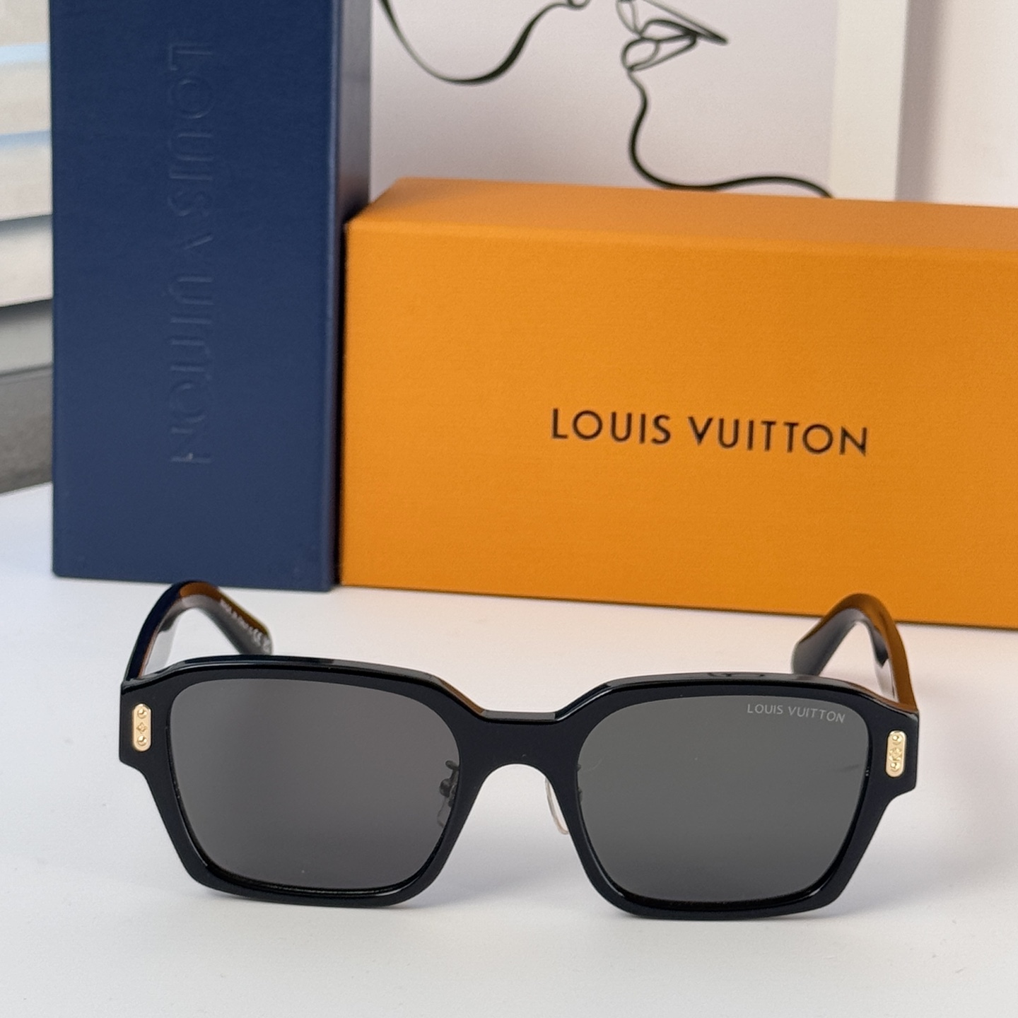 CONFIDENCE SQUARE SUNGLASSES IN BLACK Z2675U - SG188