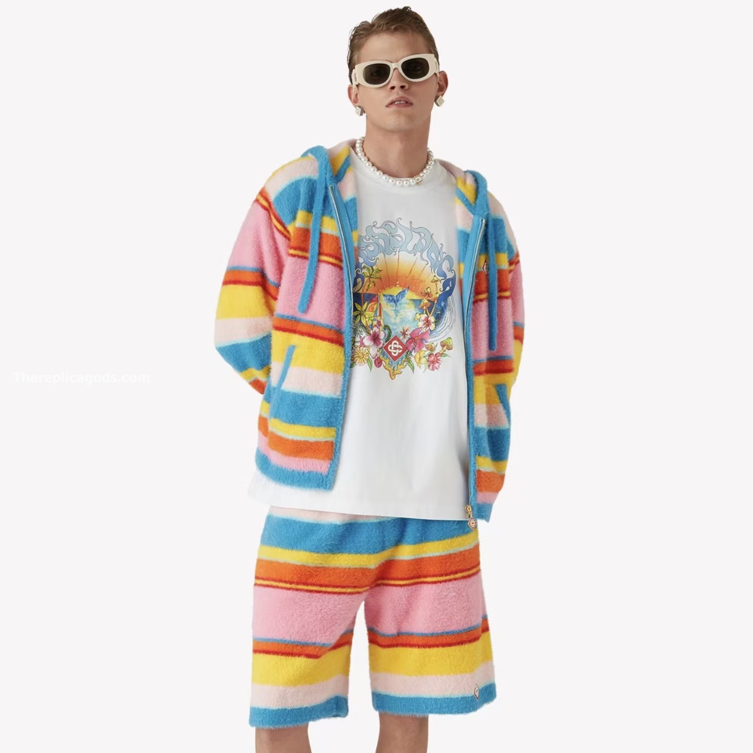 STRIPED SHORTS IN MULTICOLOR - TP687