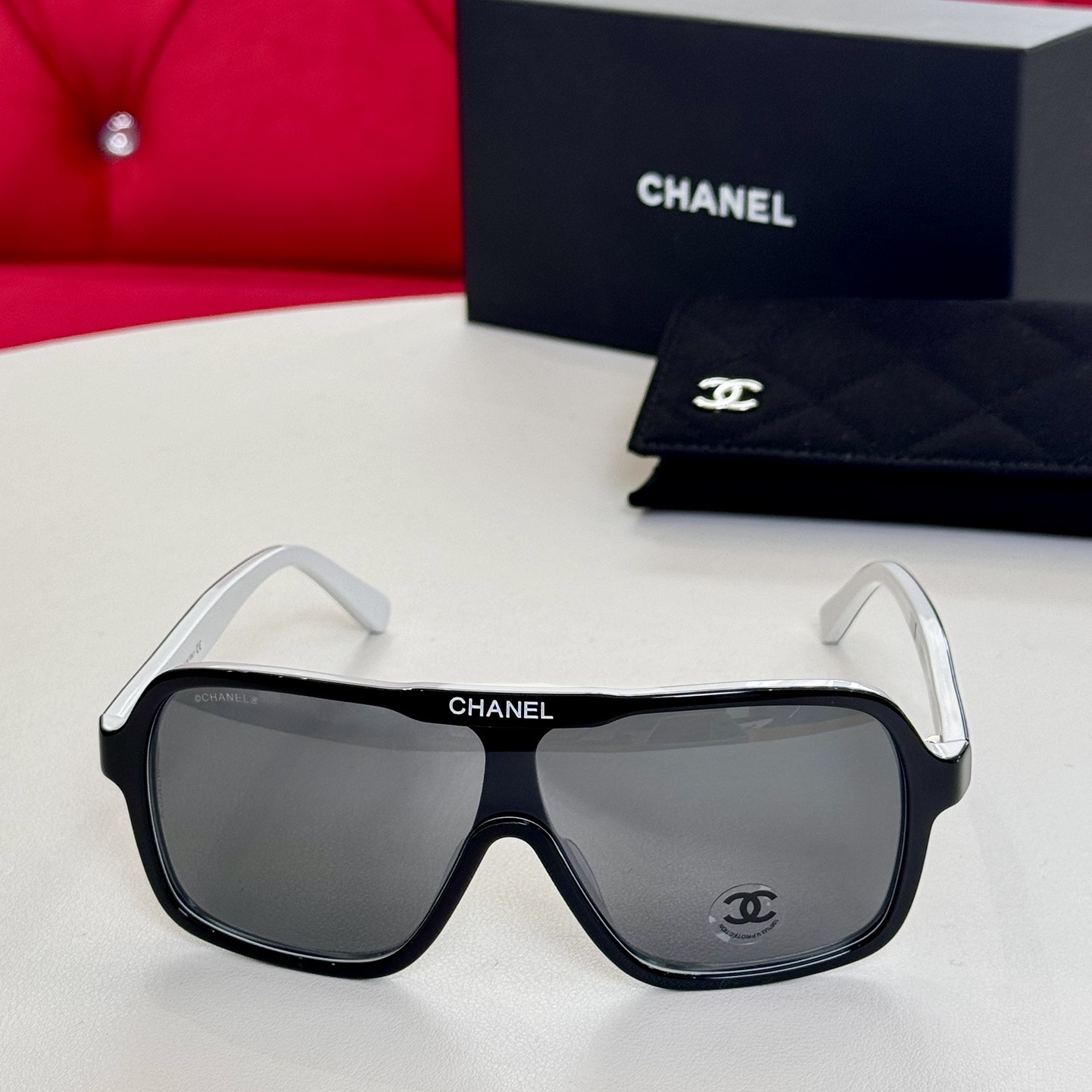 SHIELD SUNGLASSES IN GREY CH9158 - SG195