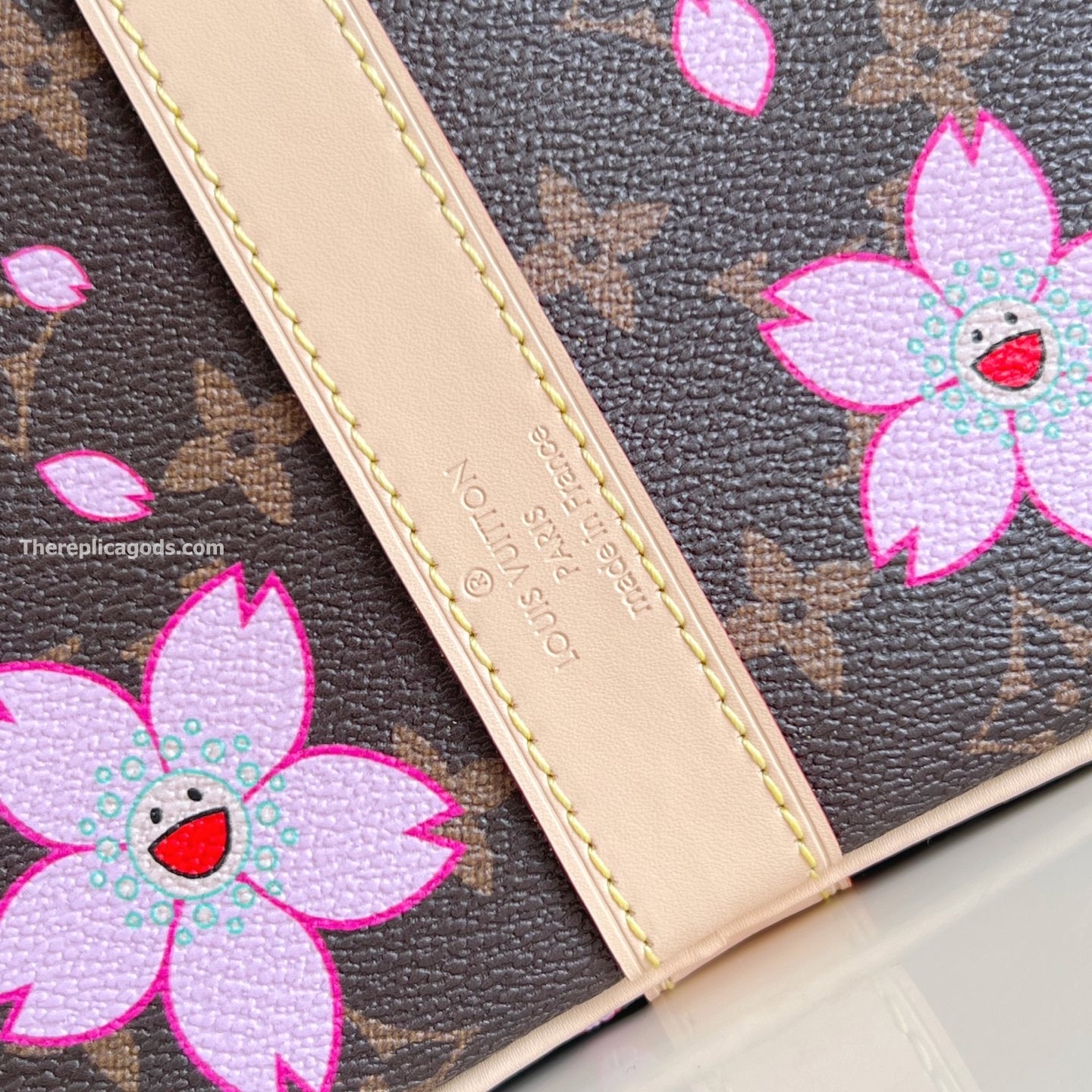 LV x TM KEEPALL BANDOULIERE 45 SAKURA BROWN M13752