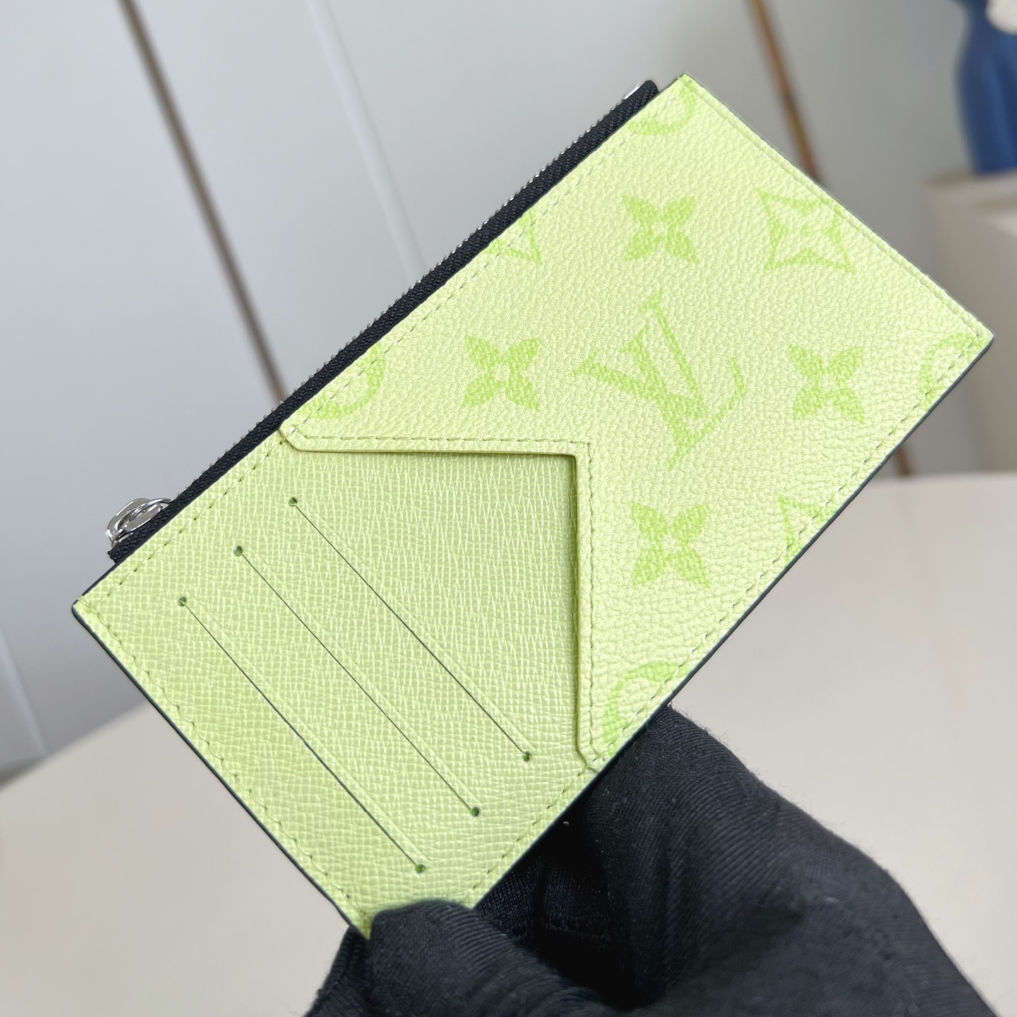COIN CARD HOLDER LEMON YELLOW MONOGRAM CANVAS M14109