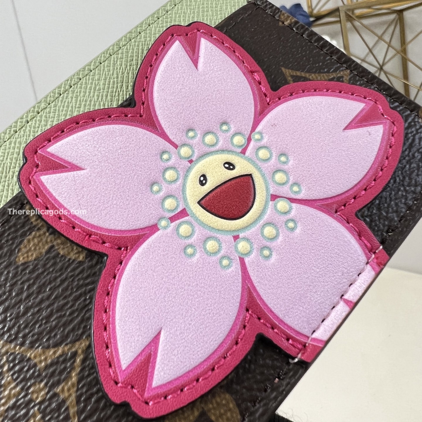 LV x TM CARD HOLDER SAKURA BROWN MONOGRAM CANVAS M13429