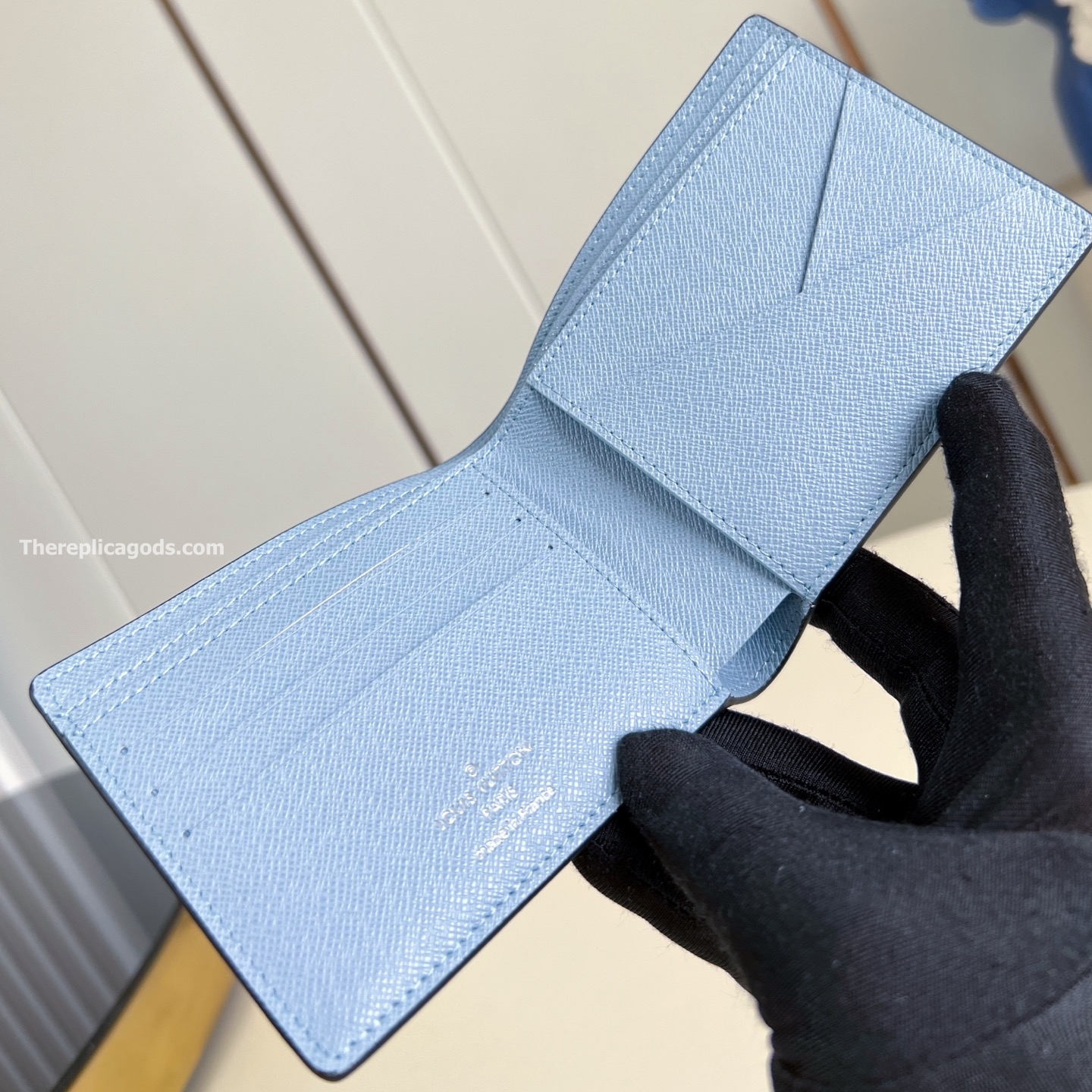 MULTIPLE WALLET BLUE MONOGRAM CANVAS M14111