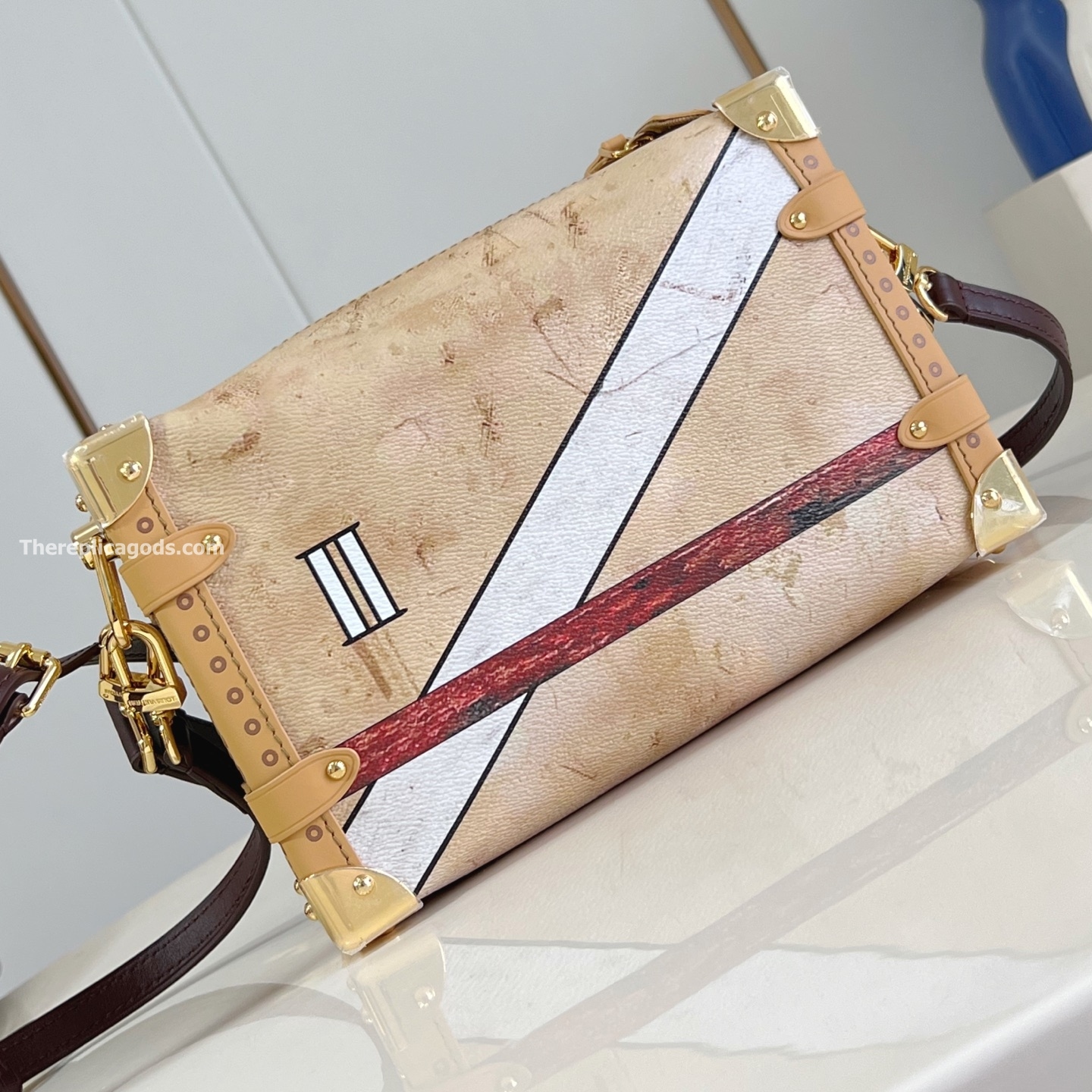 SIDE TRUNK MM BAG BEIGE MONGORAM CANVAS M12480