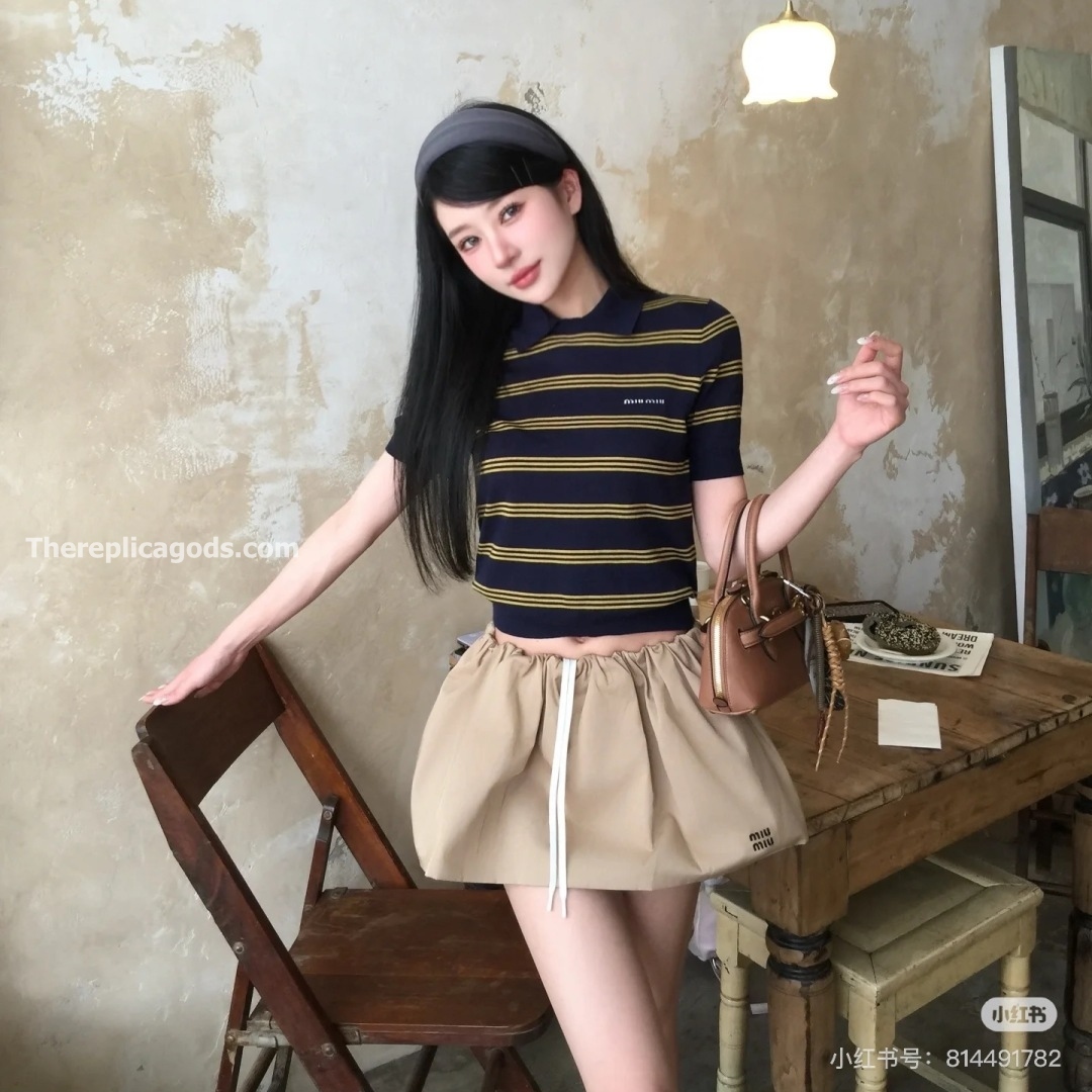 CASHMERE SILK STRIPED POLO SHIRT - TP565