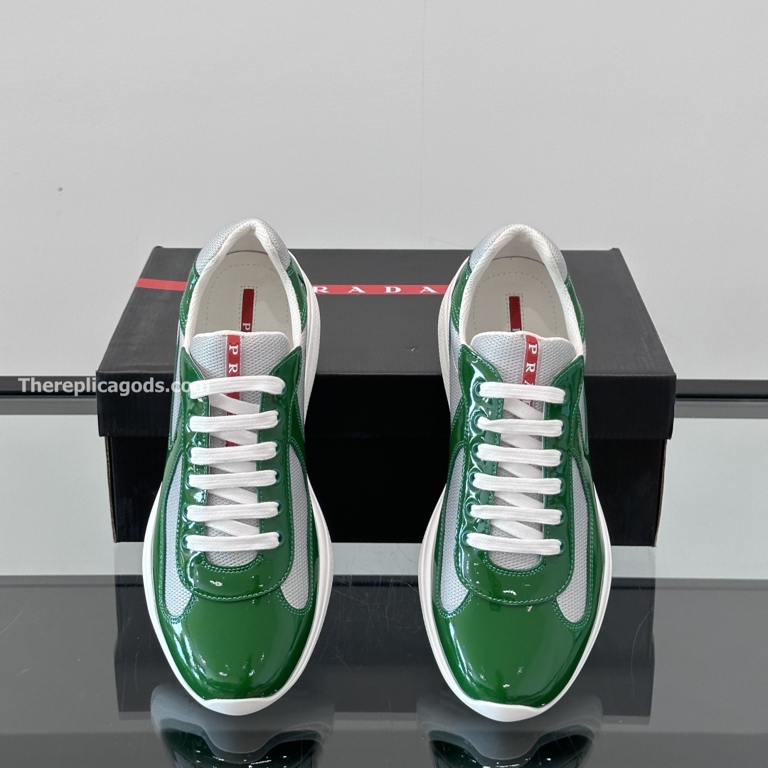 AMERICA'S CUP SNEAKERS IN GREY AND GREEN - PD222