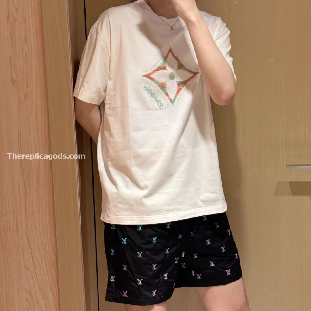 BLASON GRADIENT EMBROIDERED SWIM SHORTS - TP608