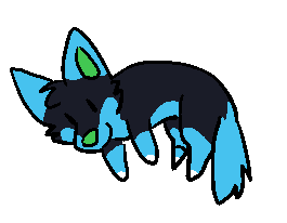 my fursona just kinda floating there.
