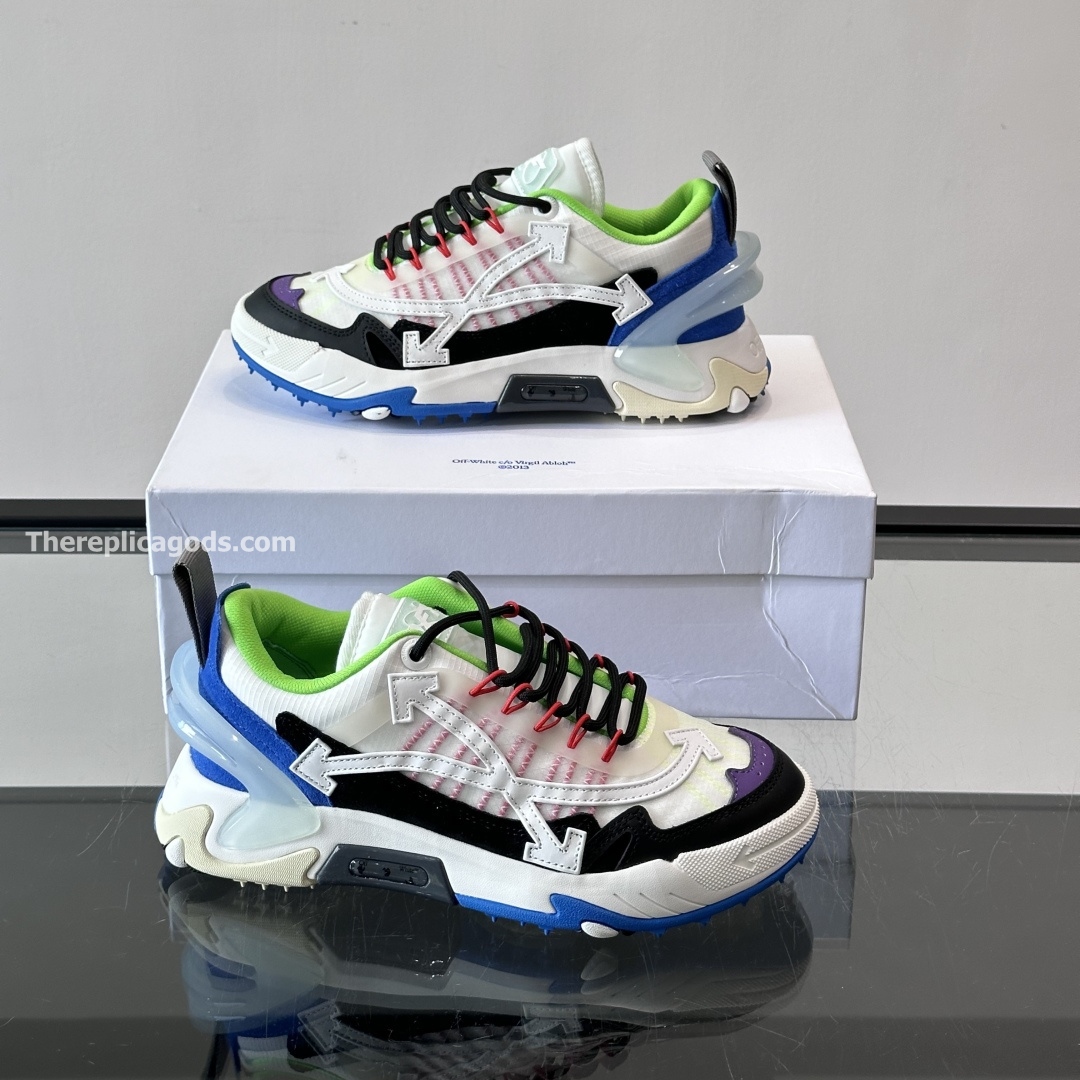 ODSY-2000 SNEAKERS IN WHITE, BLACK AND BLUE - OW94