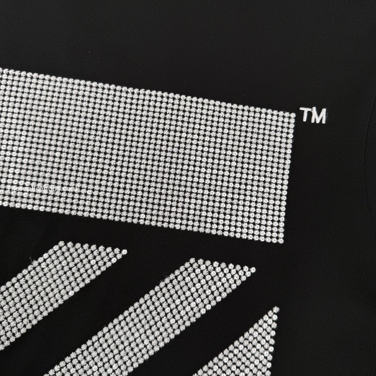 OFF PRINTED COTTON T-SHIRT IN BLACK