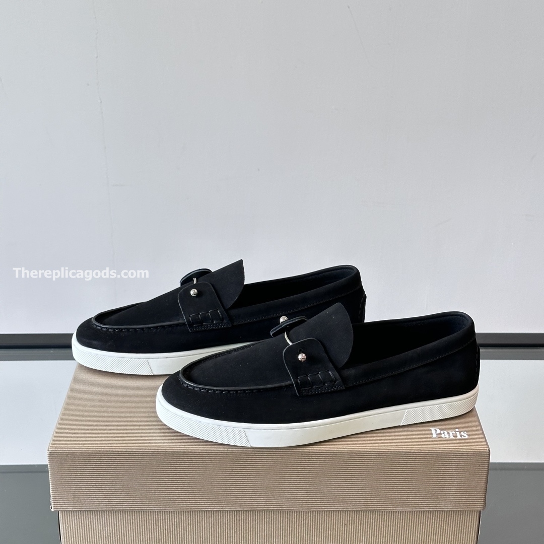 CHAMBELIBOAT BOAT SHOES IN BLACK - CL169