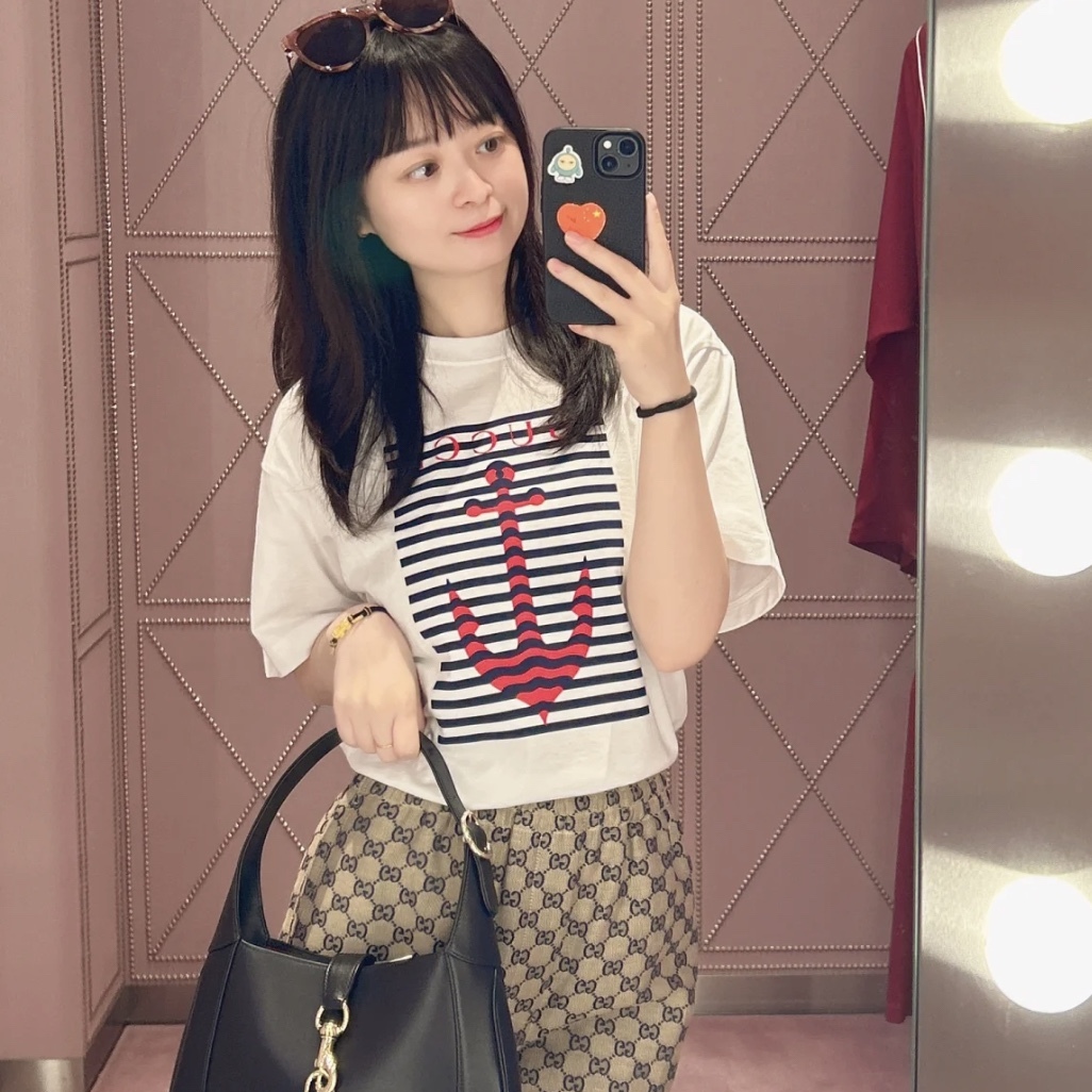 PRINTED COTTON JERSEY T-SHIRT IN WHITE - TP578