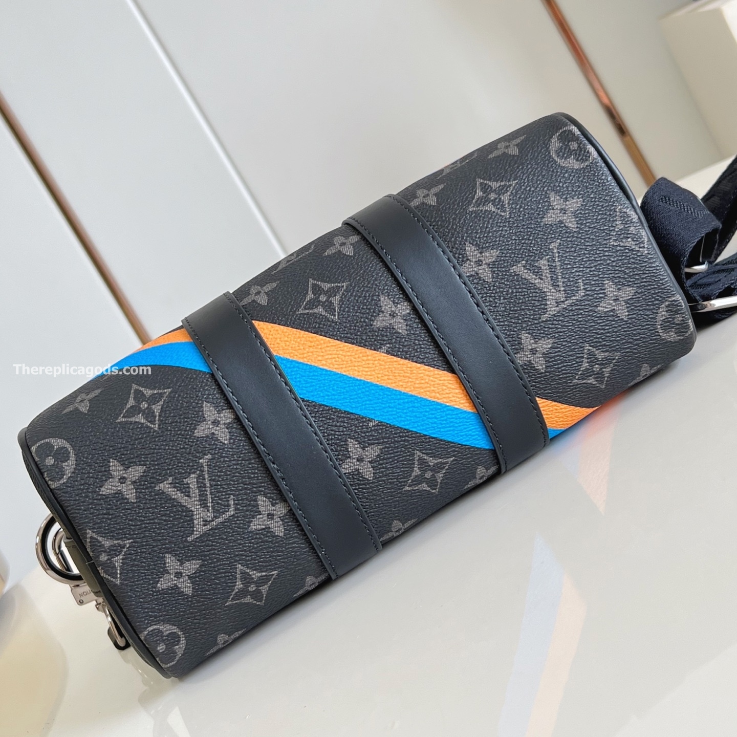 KEEPALL BANDOULI?RE 25 BLACK MONOGRAM ECLIPSE P01942