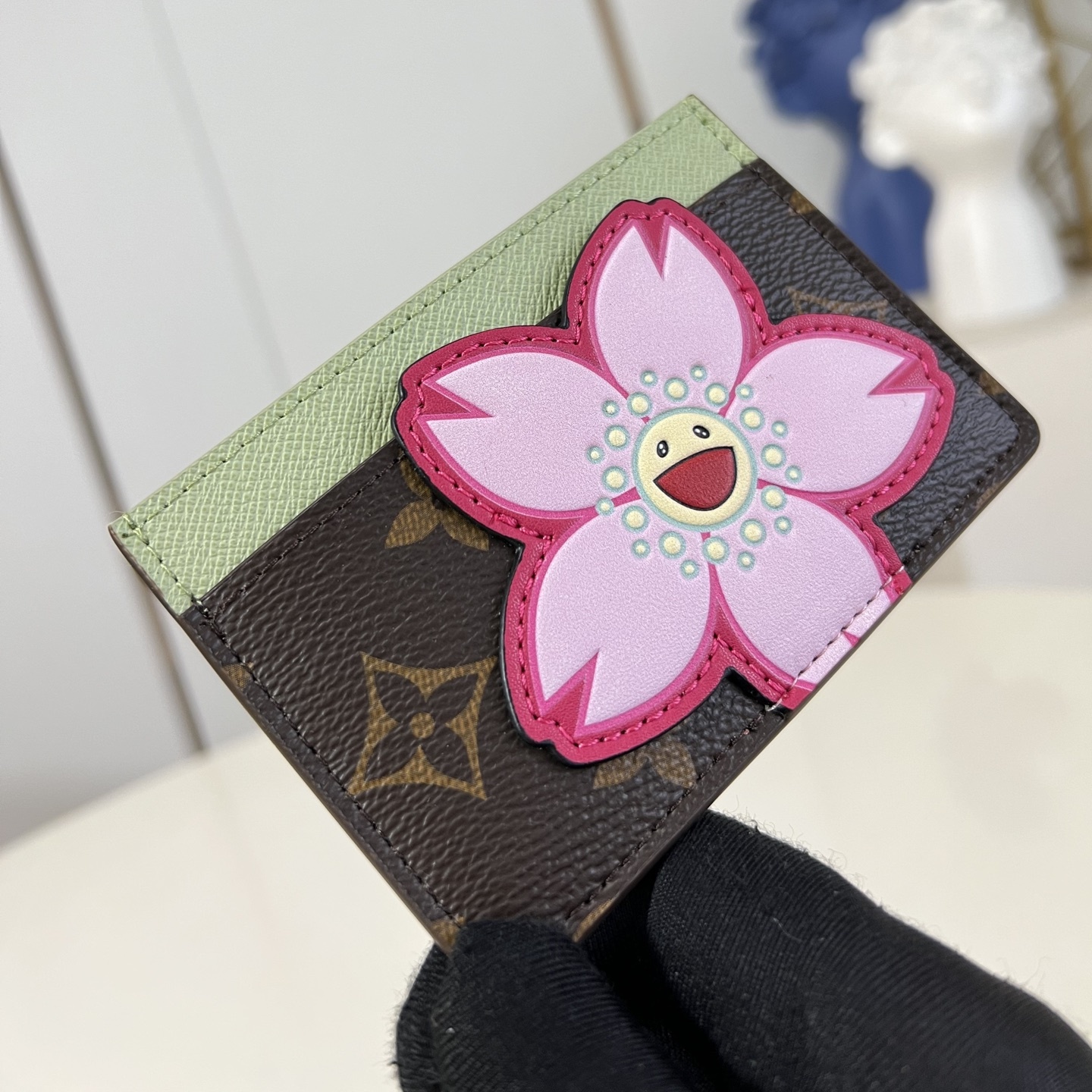 LV x TM CARD HOLDER SAKURA BROWN MONOGRAM CANVAS M13429