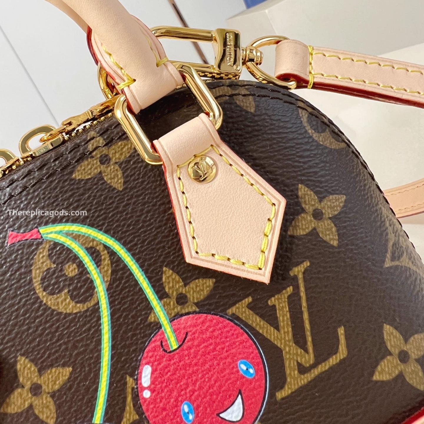 x TM NANO ALMA BAG BROWN MONGORAM CANVAS M13416