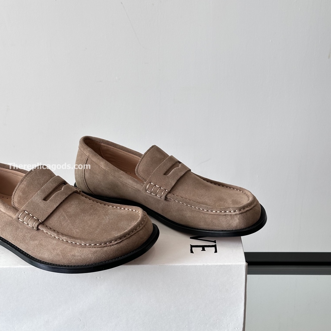 CAMPO BRUSHED-LEATHER LOAFERS