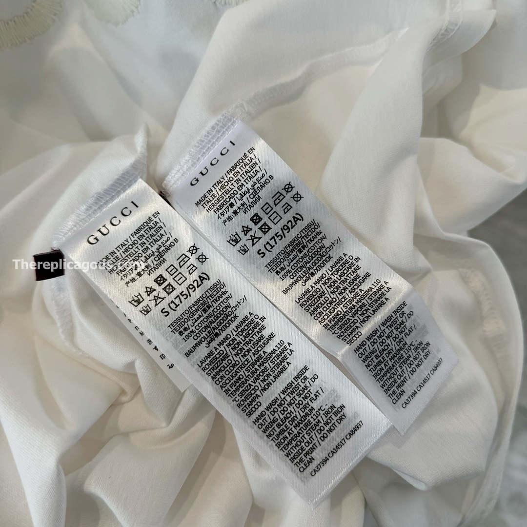 EMBROIDERED COTTON JERSEY T-SHIRT IN WHITE - TP615