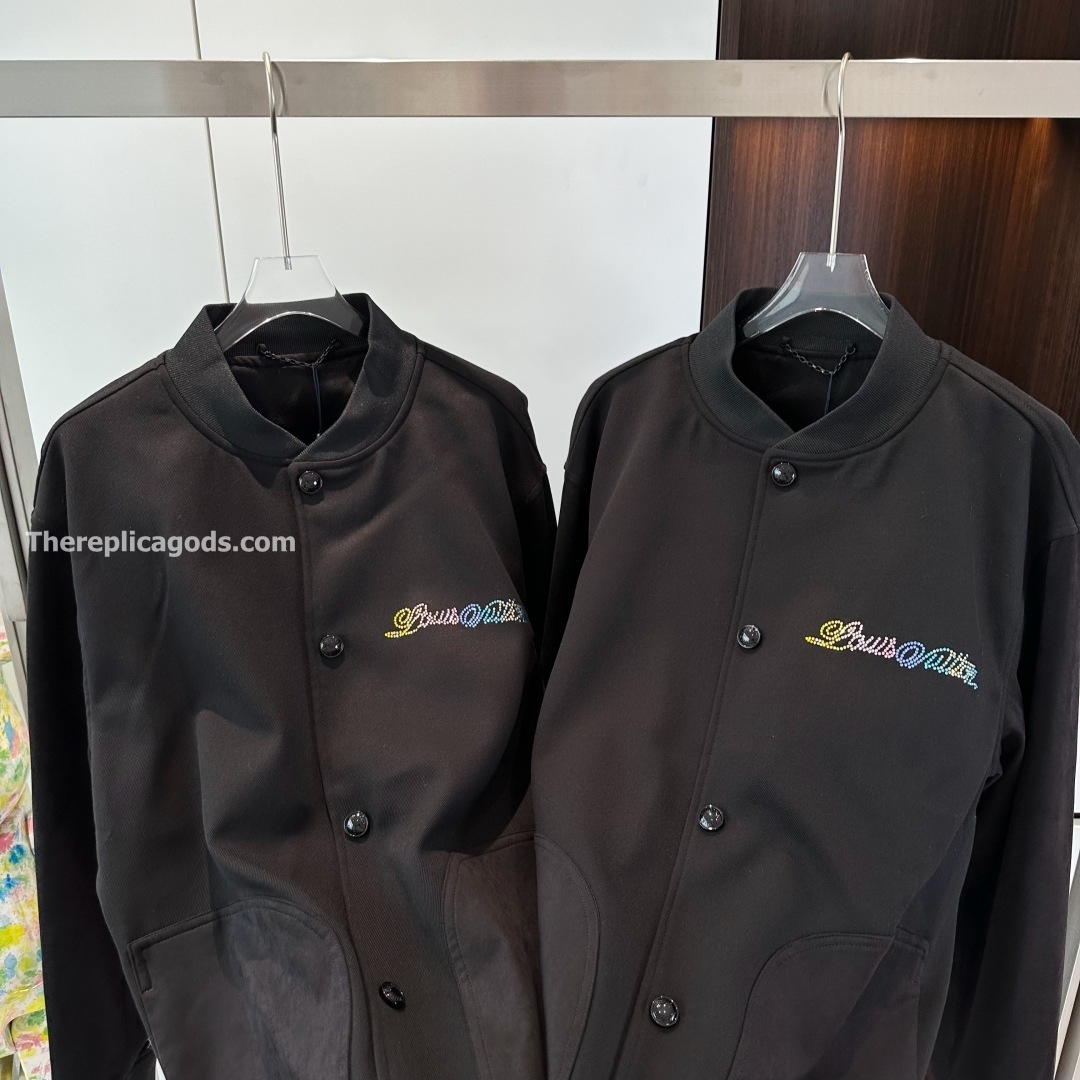 LEATHER MIX VARSITY BLOUSON IN BLACK - JK900