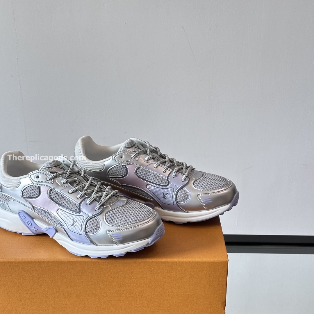 OLYMPIA SNEAKERS IN GREY AND PURPLE - LV954