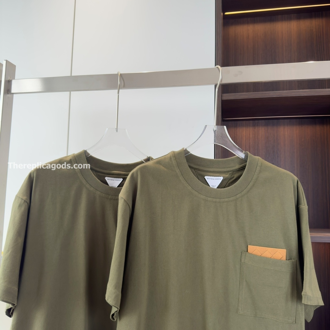 NEW PIMA COTTON JERSEY T-SHIRT IN KHAKI GREEN - TP655