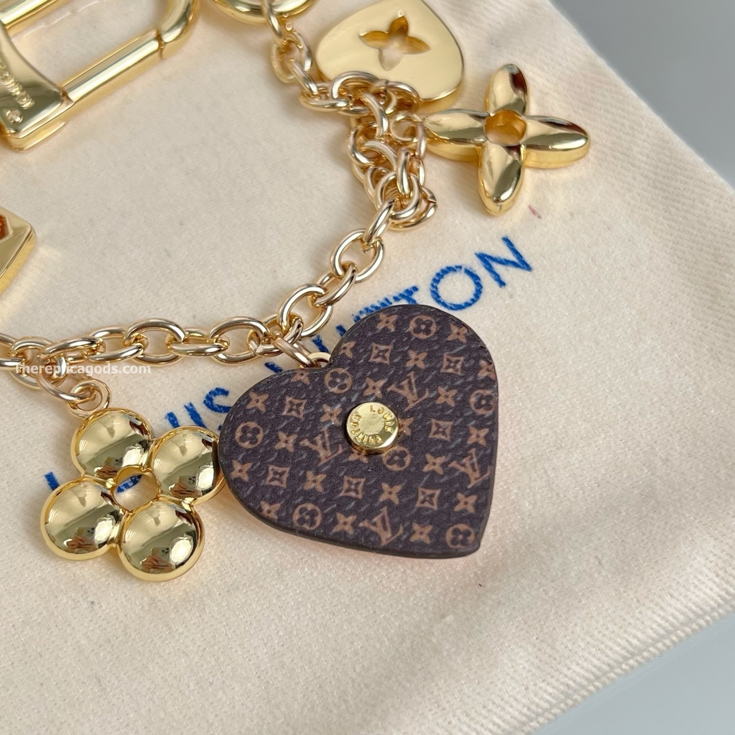 MY HEART BAG CHAIN GOLD-TONED METAL M02338