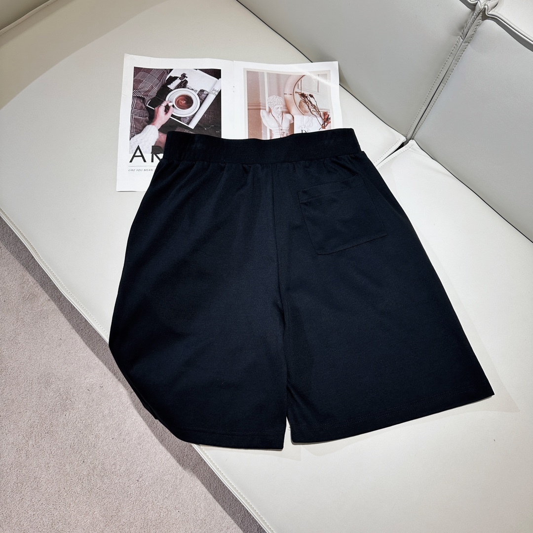 EMBELLISHED JERSEY SHORTS IN BLACK - TP626