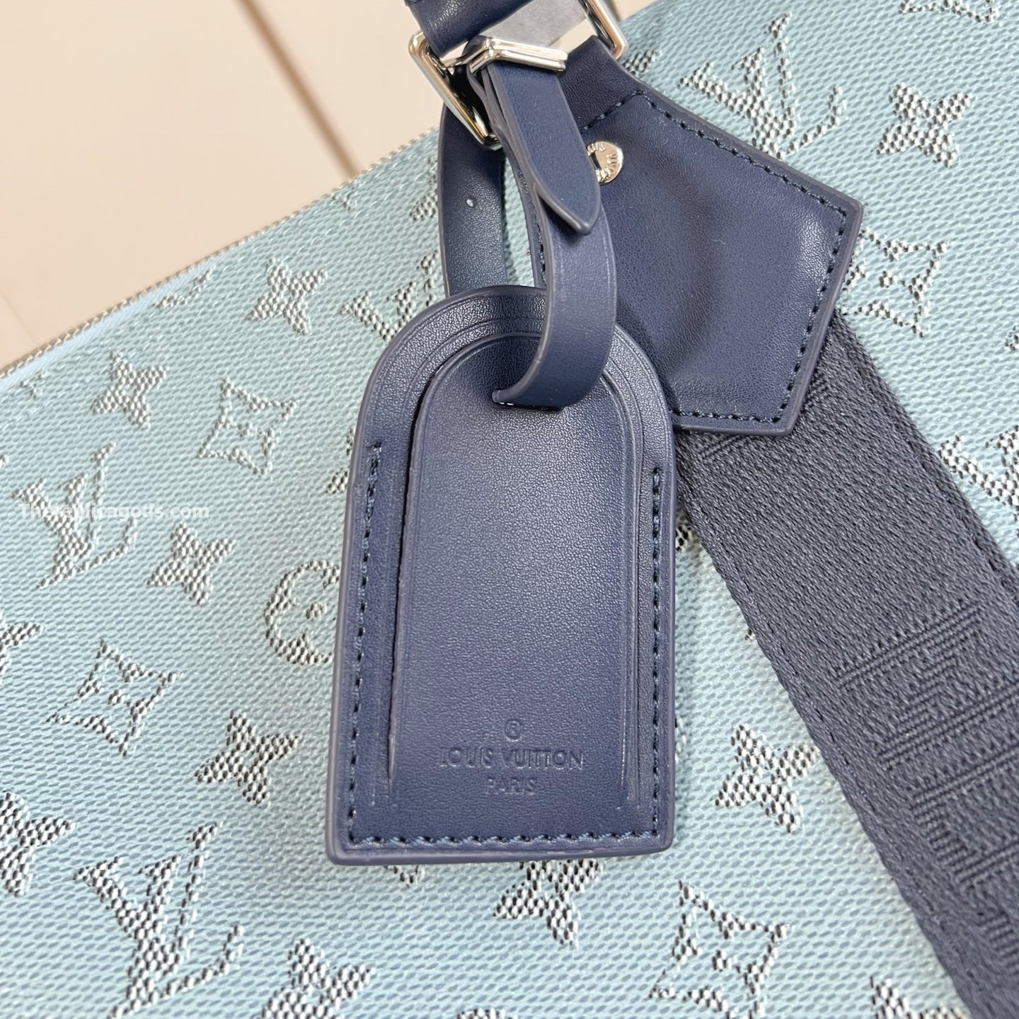 KEEPALL BANDOULI?RE 50 BAG BLUE MONOGRAM CANVAS M14837