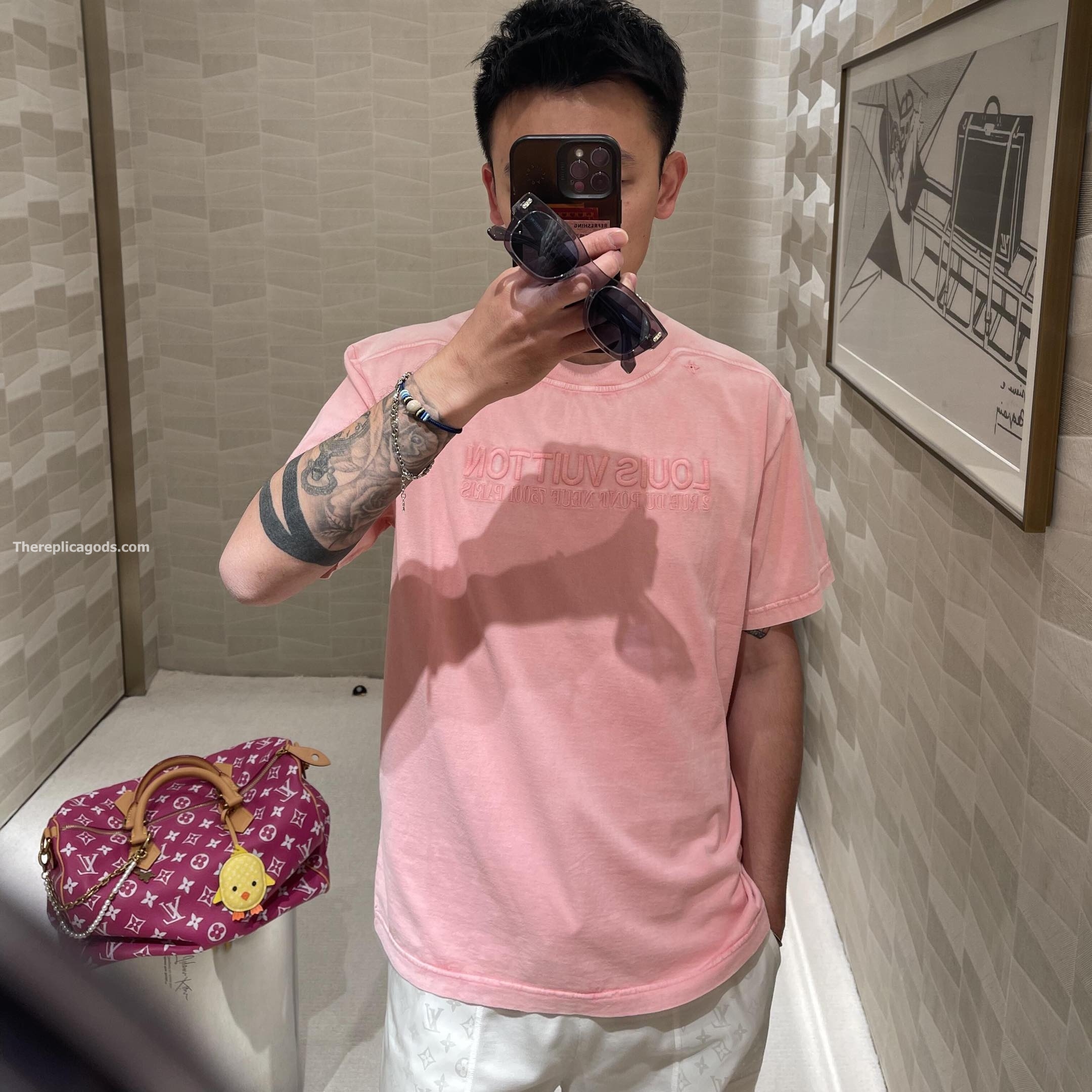 WASHED RIBBED T-SHIRT IN PINK - TP631