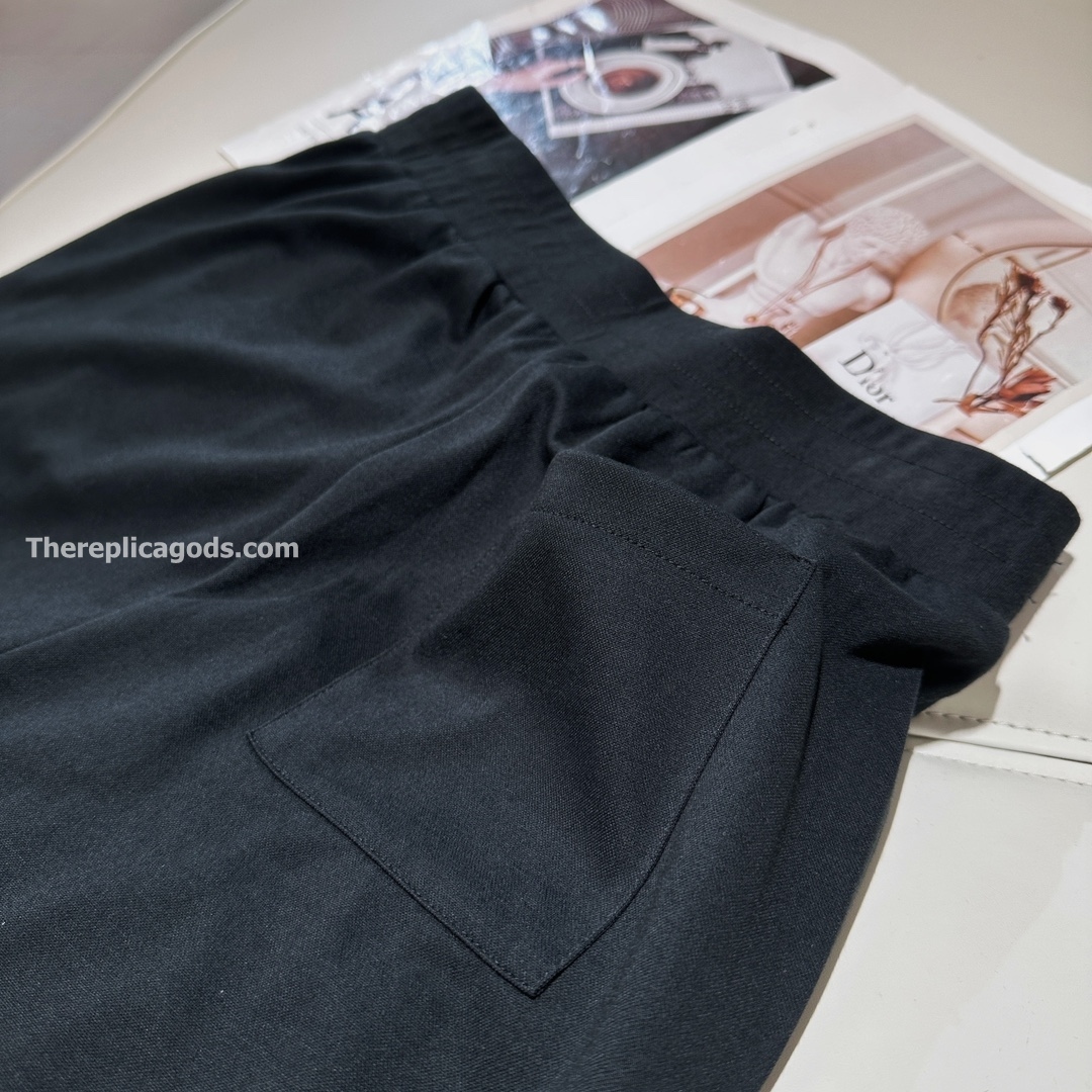 EMBELLISHED JERSEY SHORTS IN BLACK - TP626