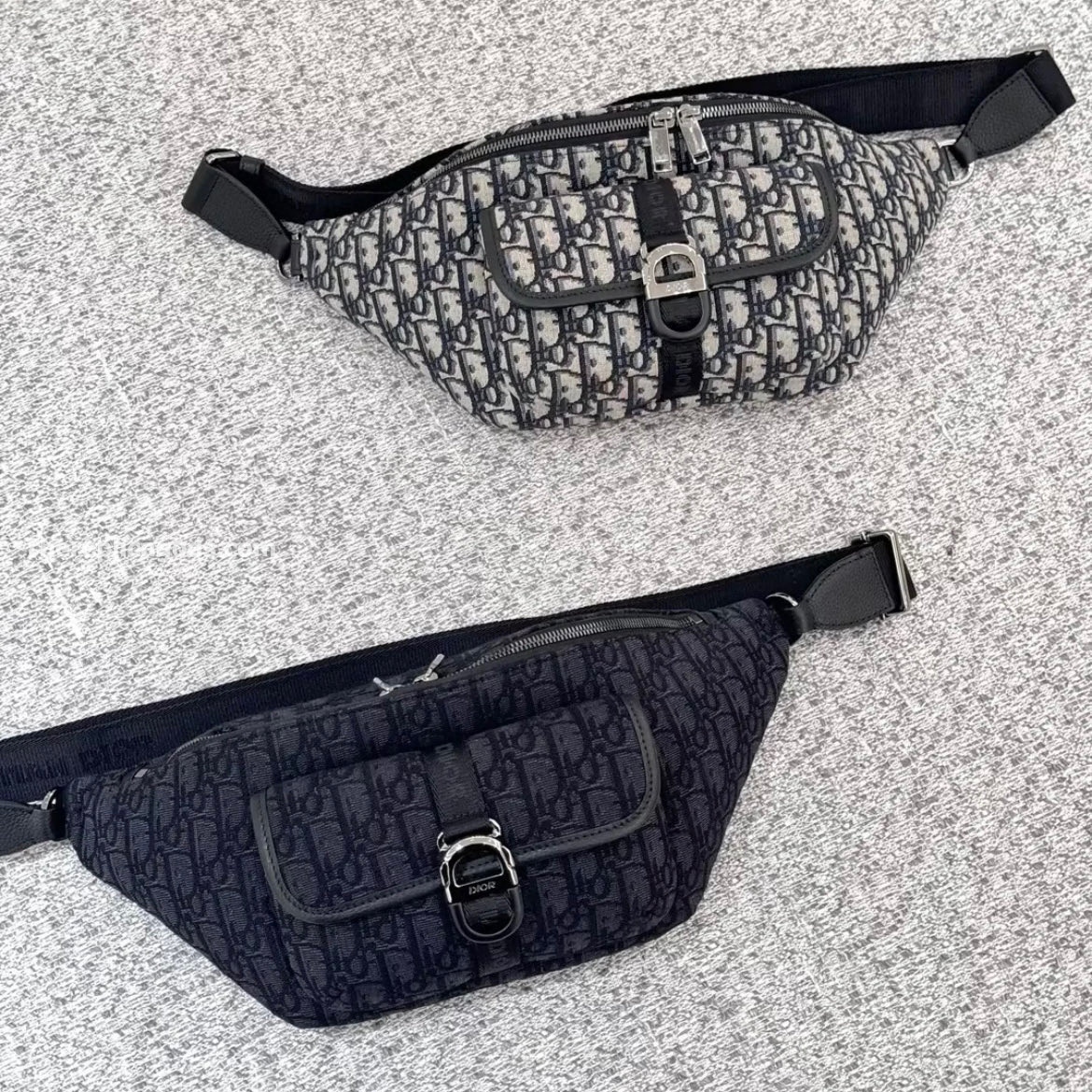 8 BELT BAG BLACK OBLIQUE JACQUARD