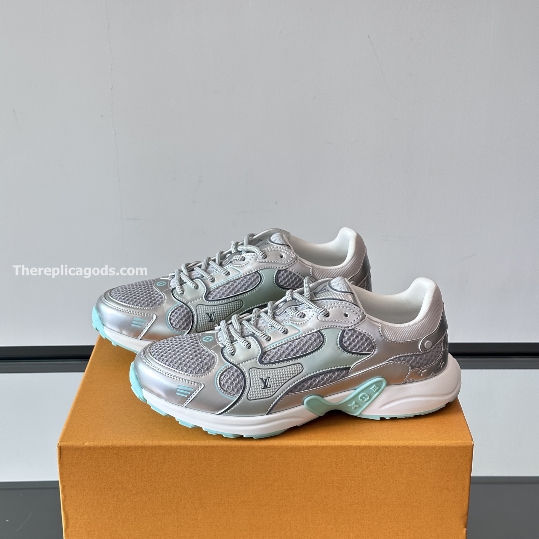 OLYMPIA SNEAKERS IN GREY AND GREEN - LV951