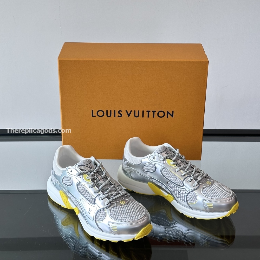 OLYMPIA SNEAKERS IN GREY AND YELLOW - LV950